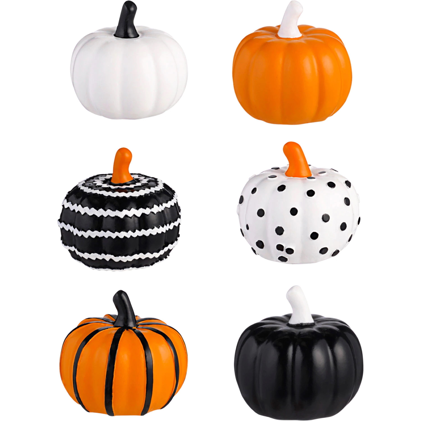 Mini Ceramic Pumpkin Figurines (Set of 6)