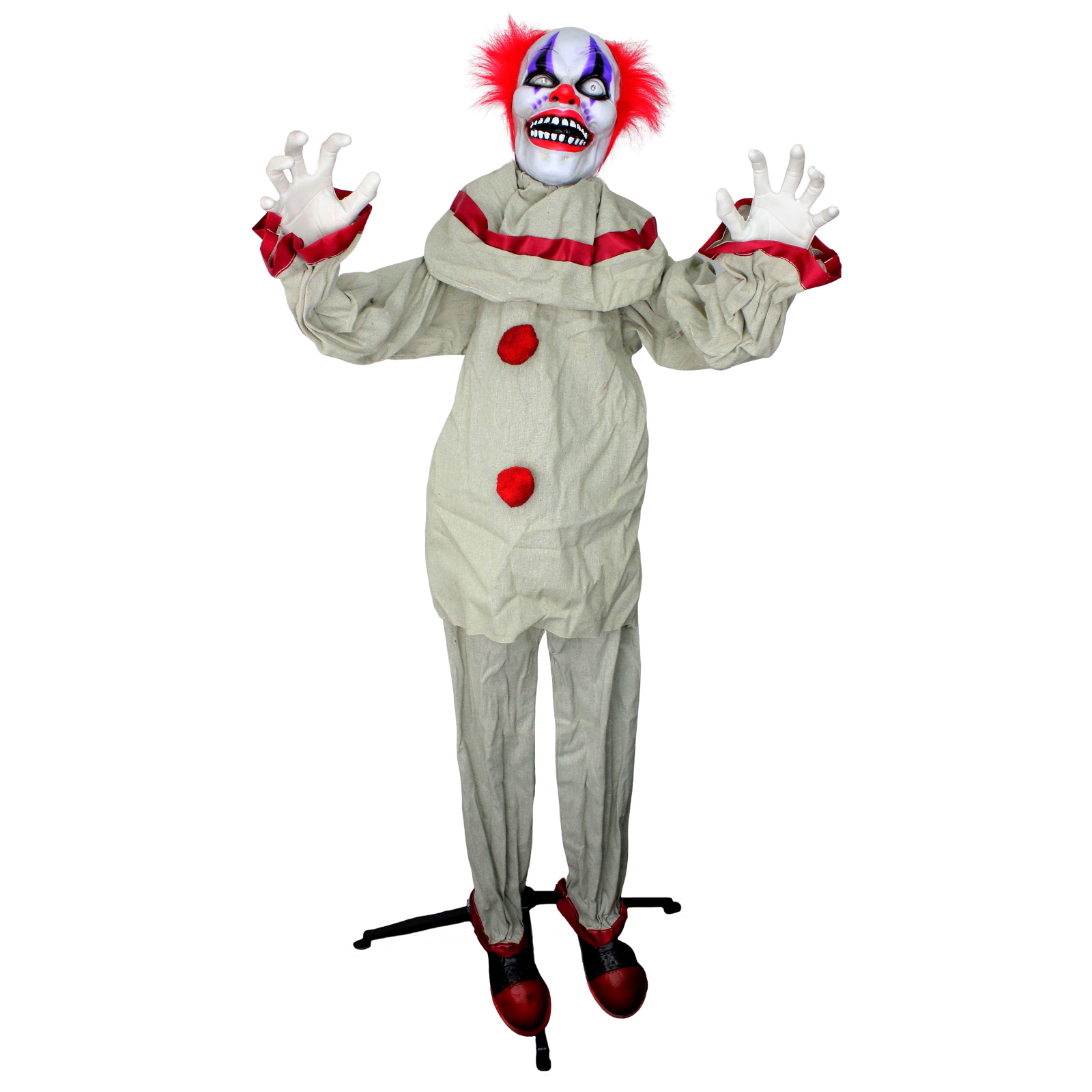 Animated Creepy Clown on Stand 153cm