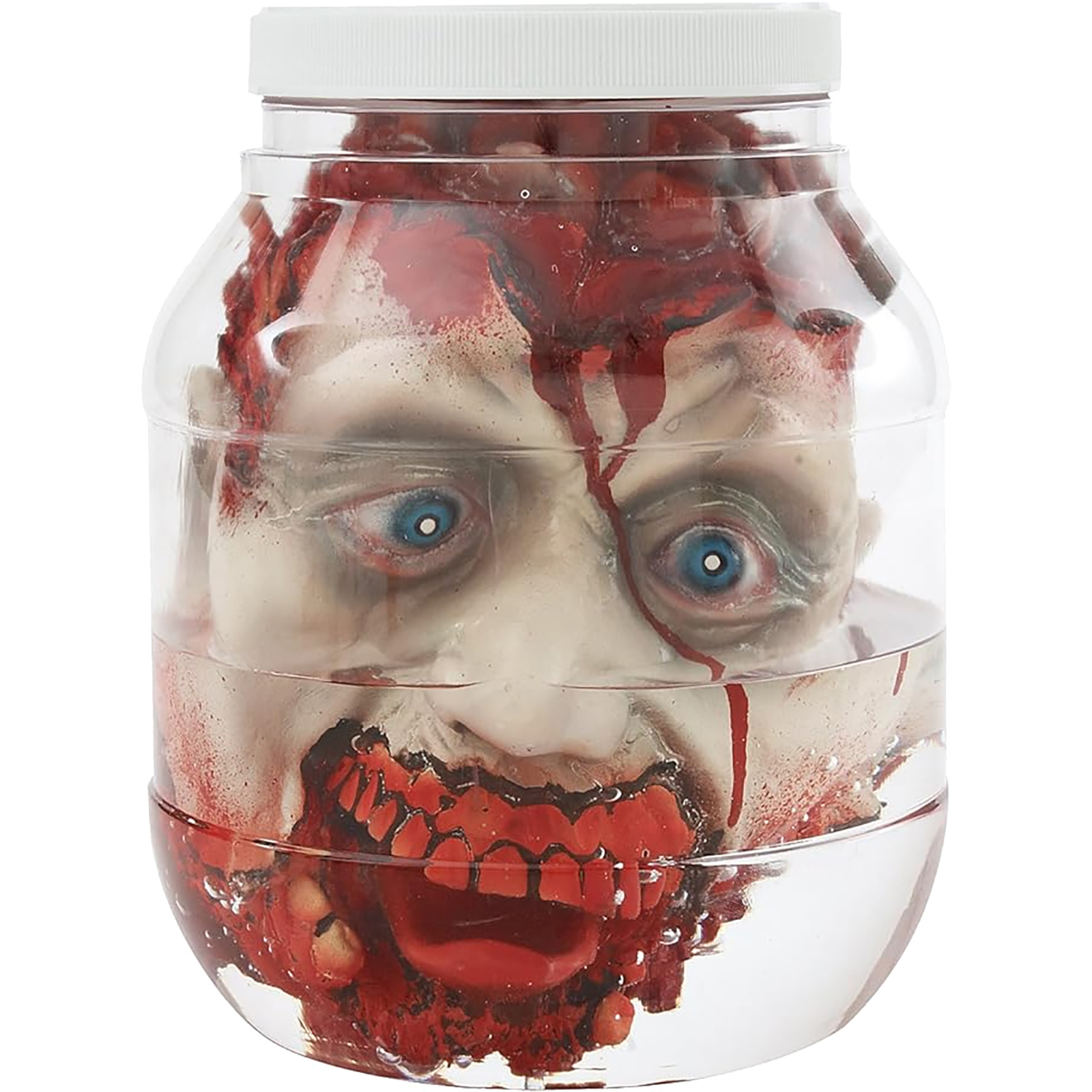 Head in Laboratory Jar Halloween Prop