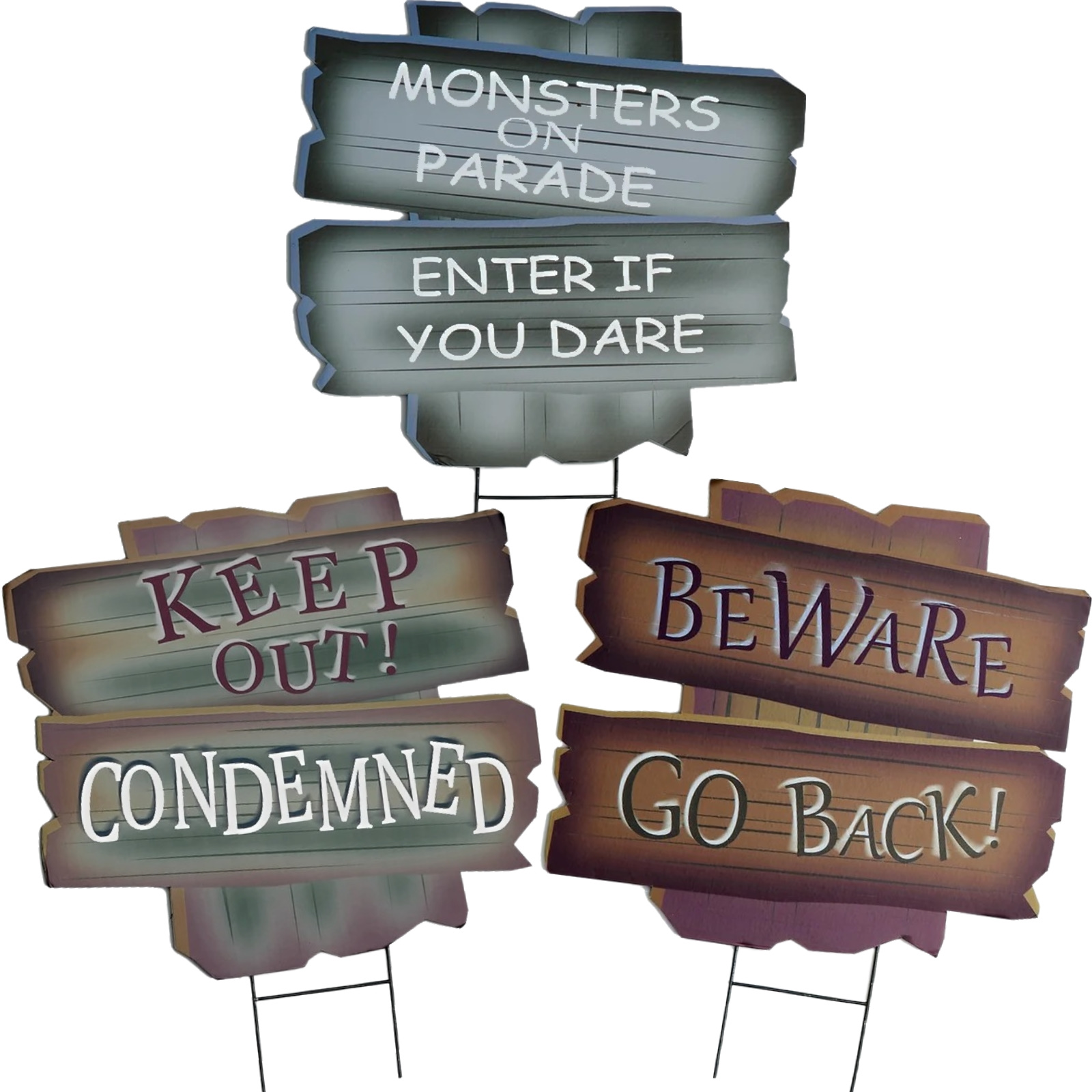 Haunted House Danger Yard Signs (Set of 6)