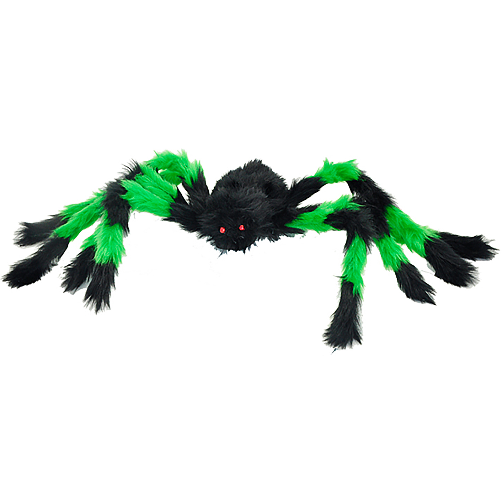 Black & Green Furry Spider Decoration