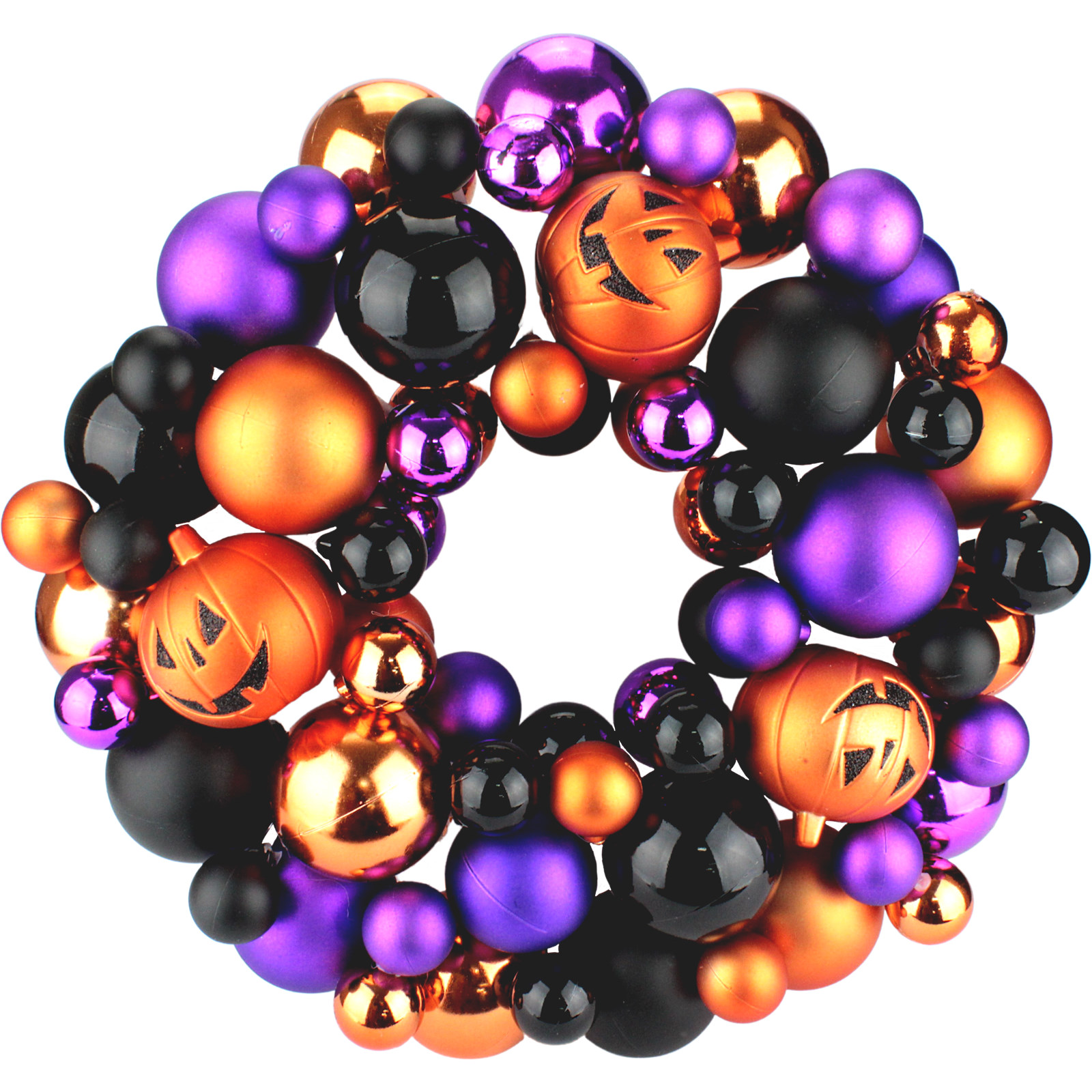 Halloween Festive Pumpkin Bauble Wreath