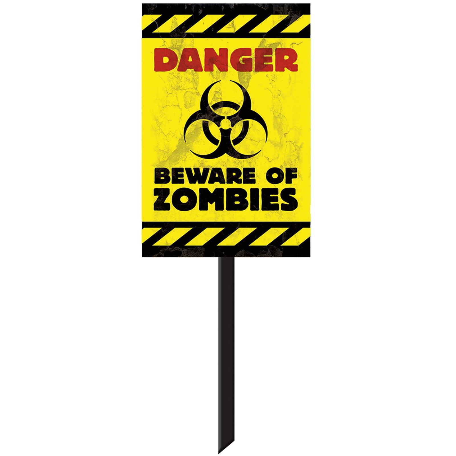 Danger Beware Of Zombies Plastic Yard Sign