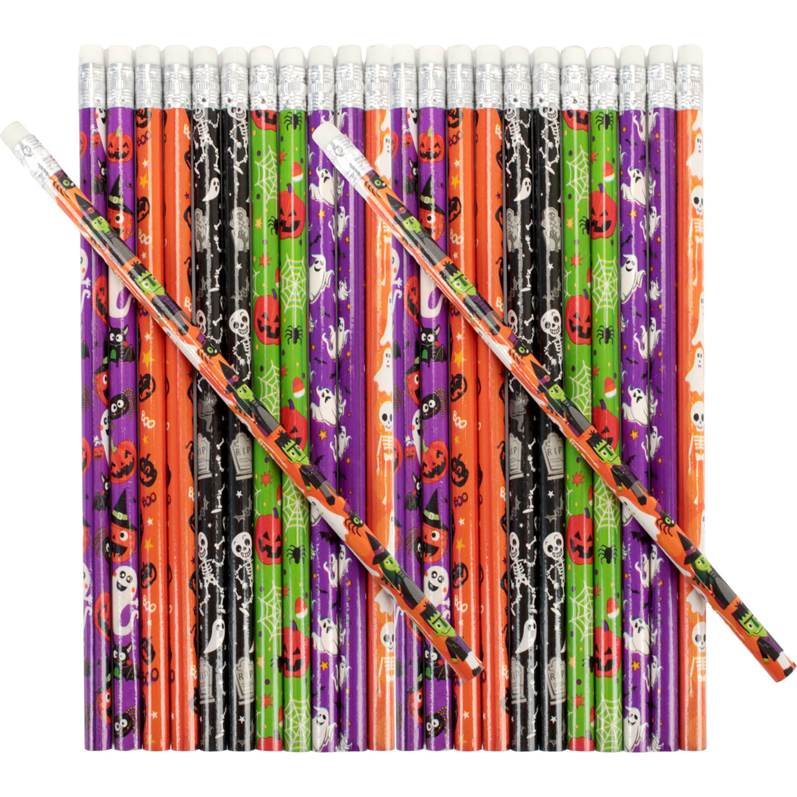 Spooky Halloween Pencils (Bulk Pack of 50) 