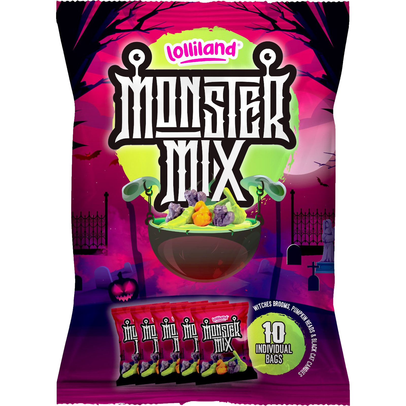 Mini Monster Mix Lollies (10 Pieces)  