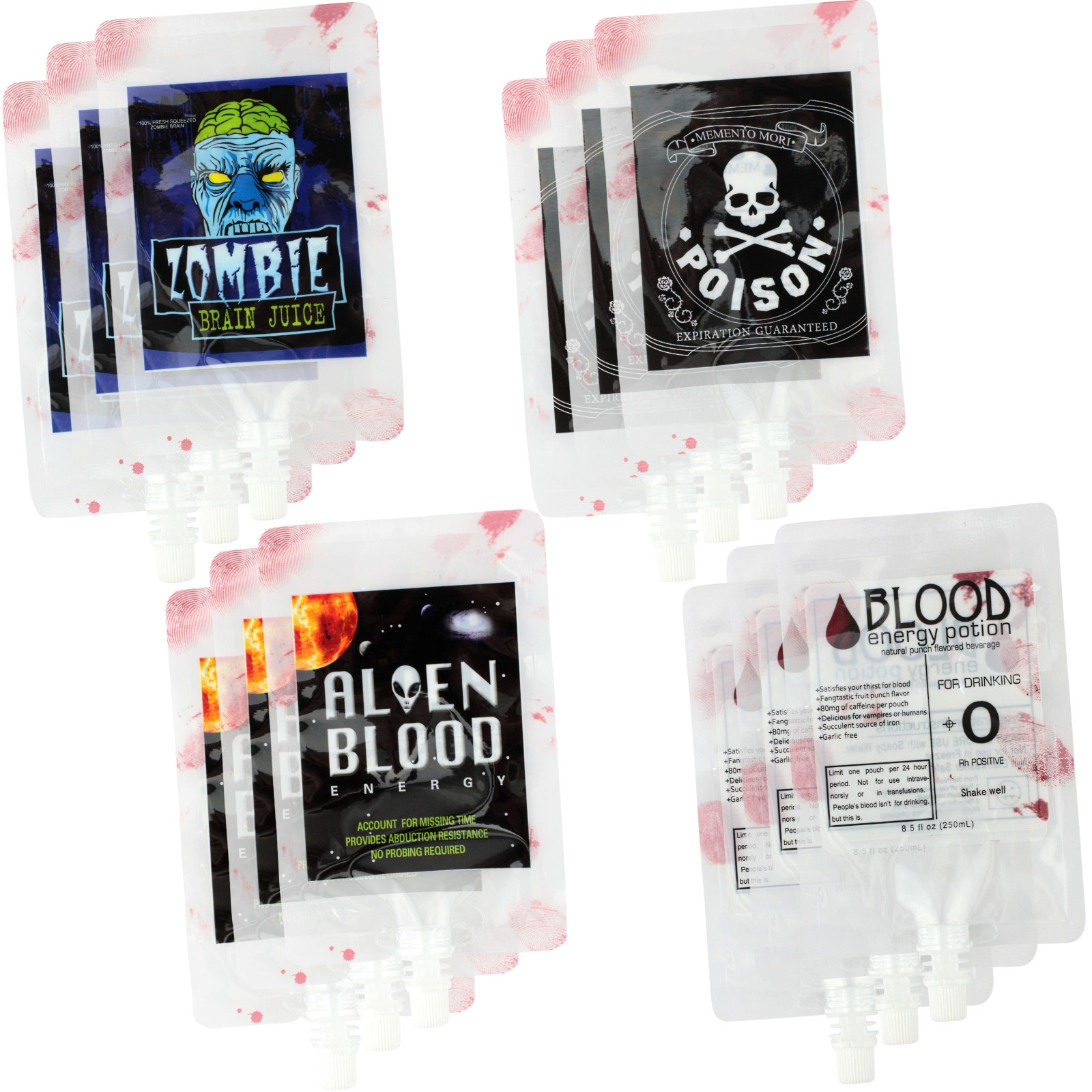 Pack of 3 Blood Bags 250ml (1 Design Only)