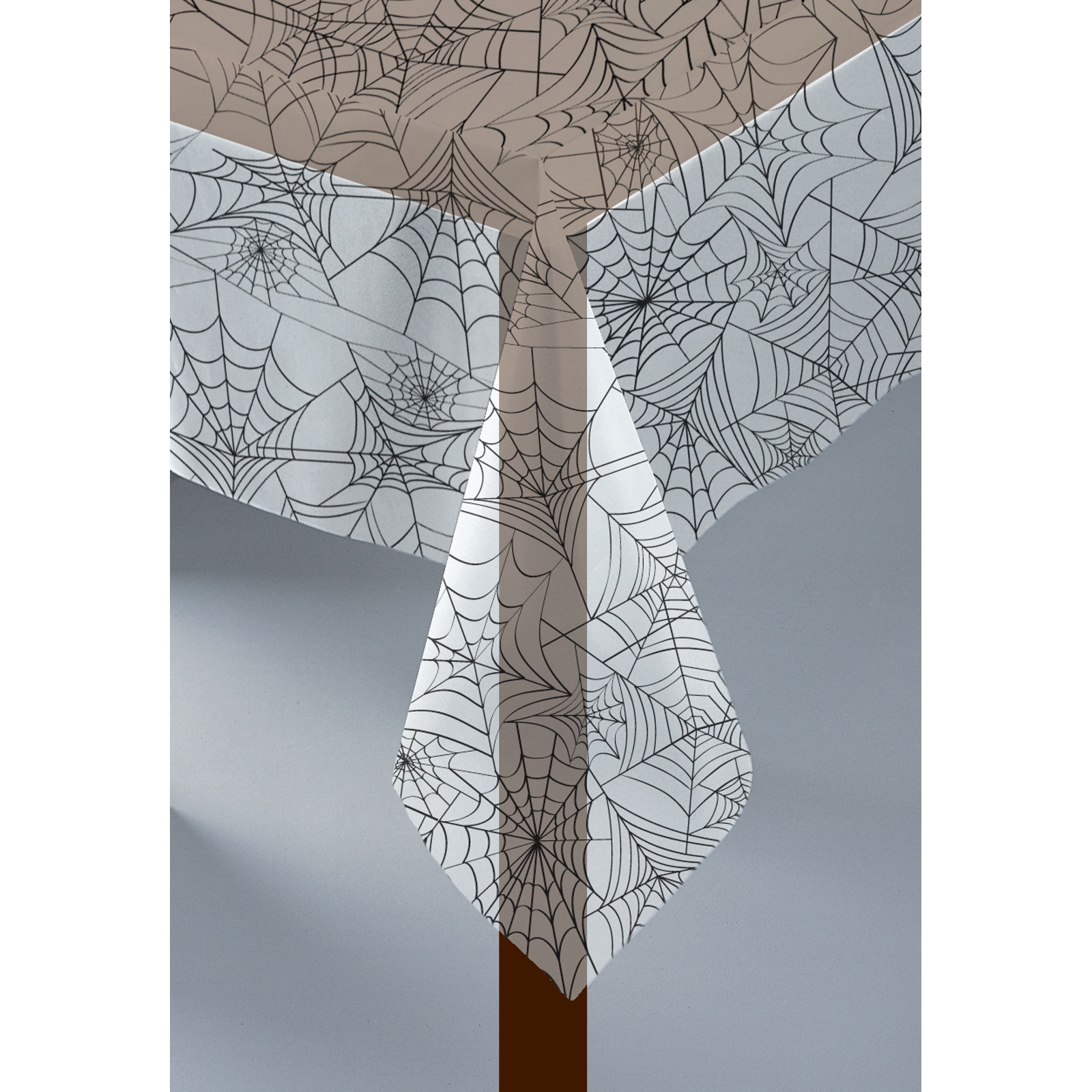Spiderweb Clear Plastic Tablecloth