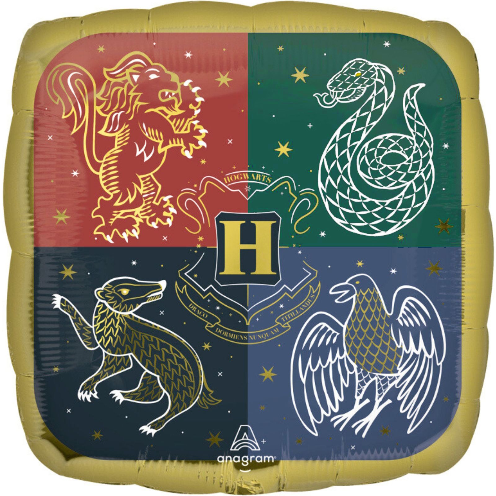 Harry Potter Houses Square Helium Foil Balloon