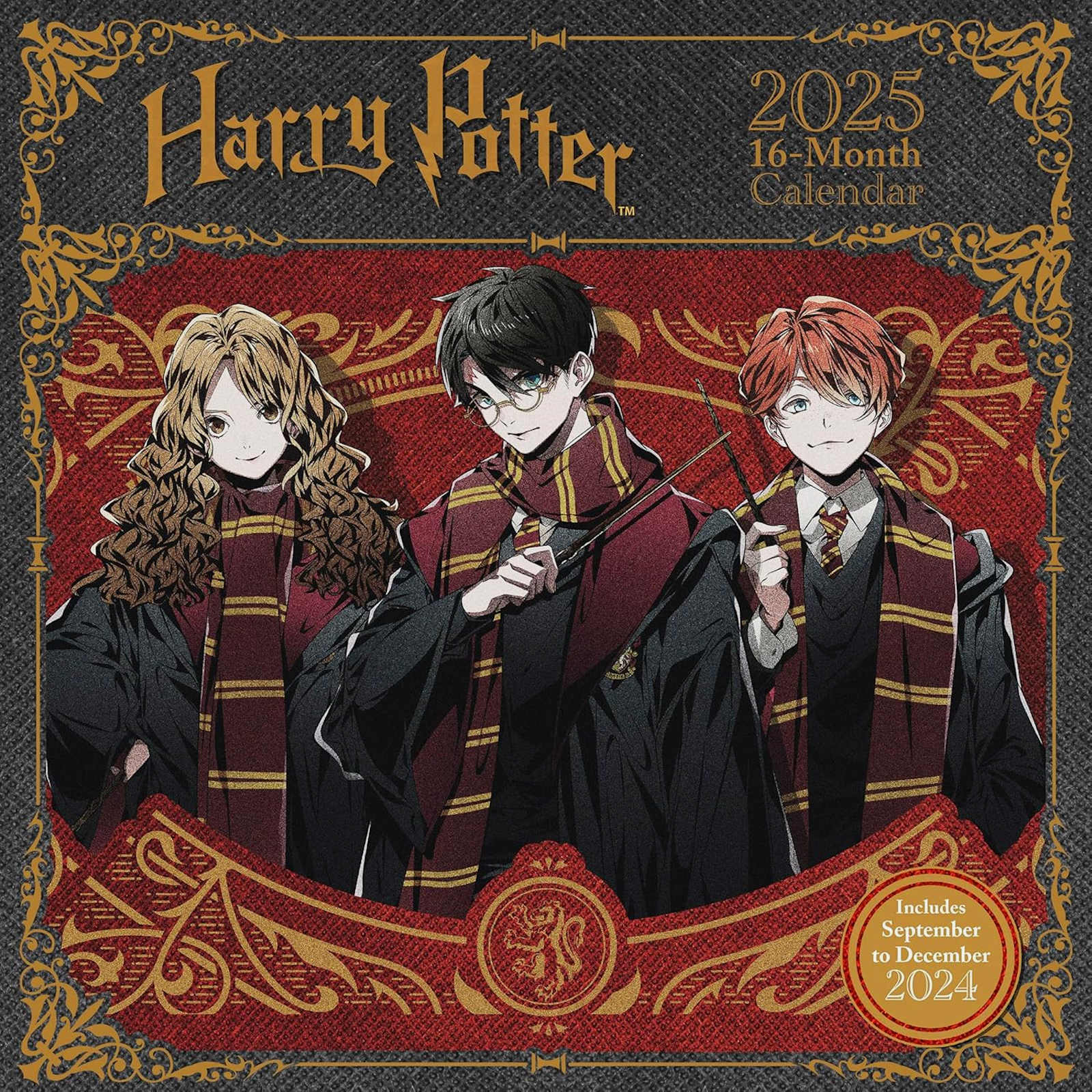 Harry Potter Anime 2025 Wall Calendar