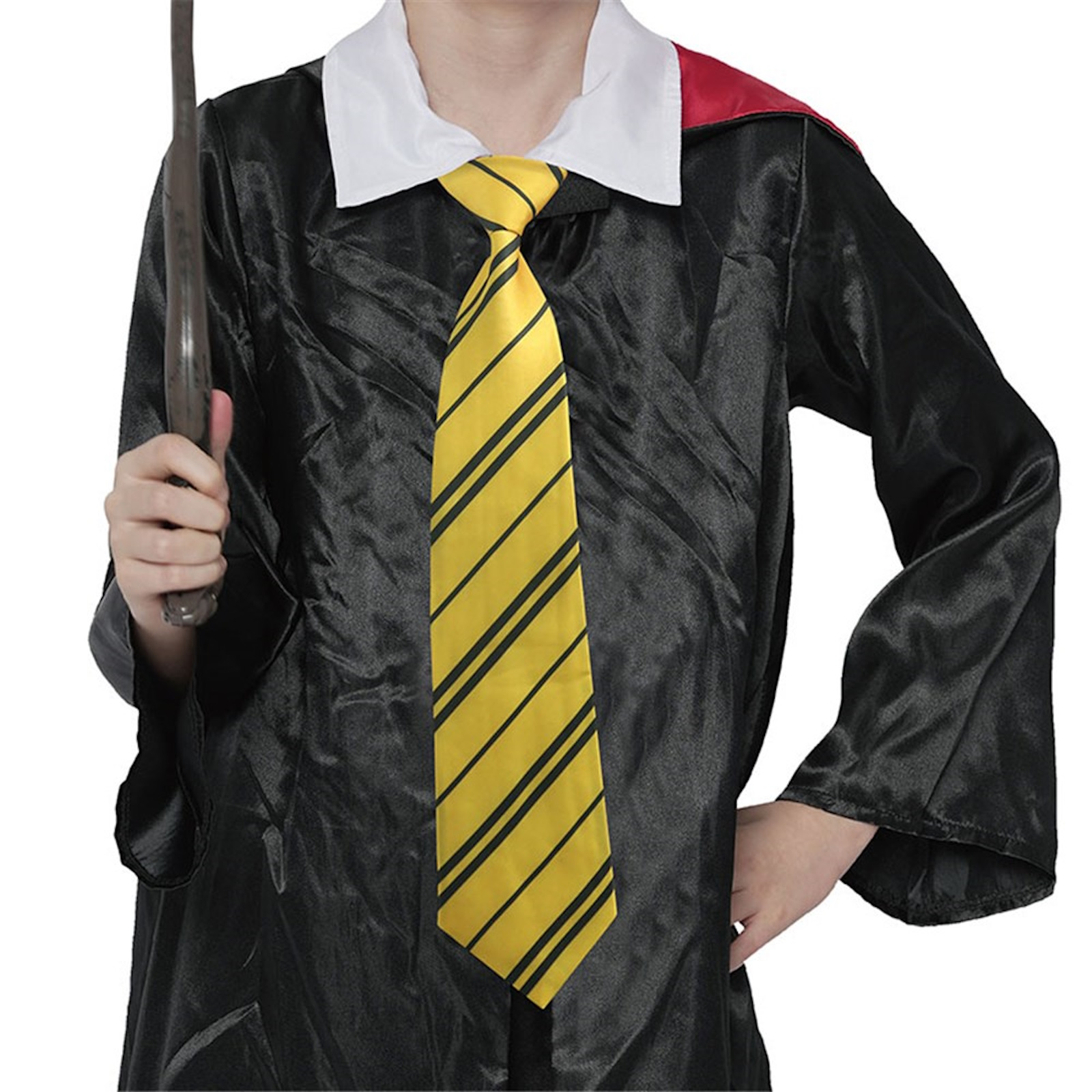 Wizard Yellow and Black Elastic Tie 