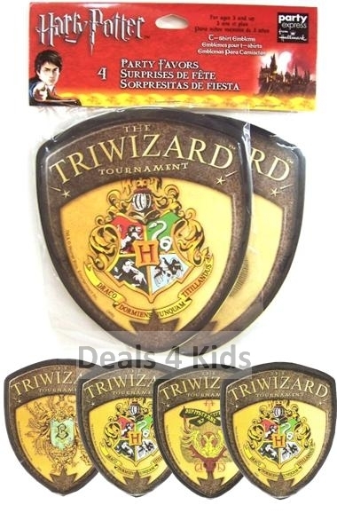 Harry Potter T-shirt Emblems/Badges (Pack of 4)