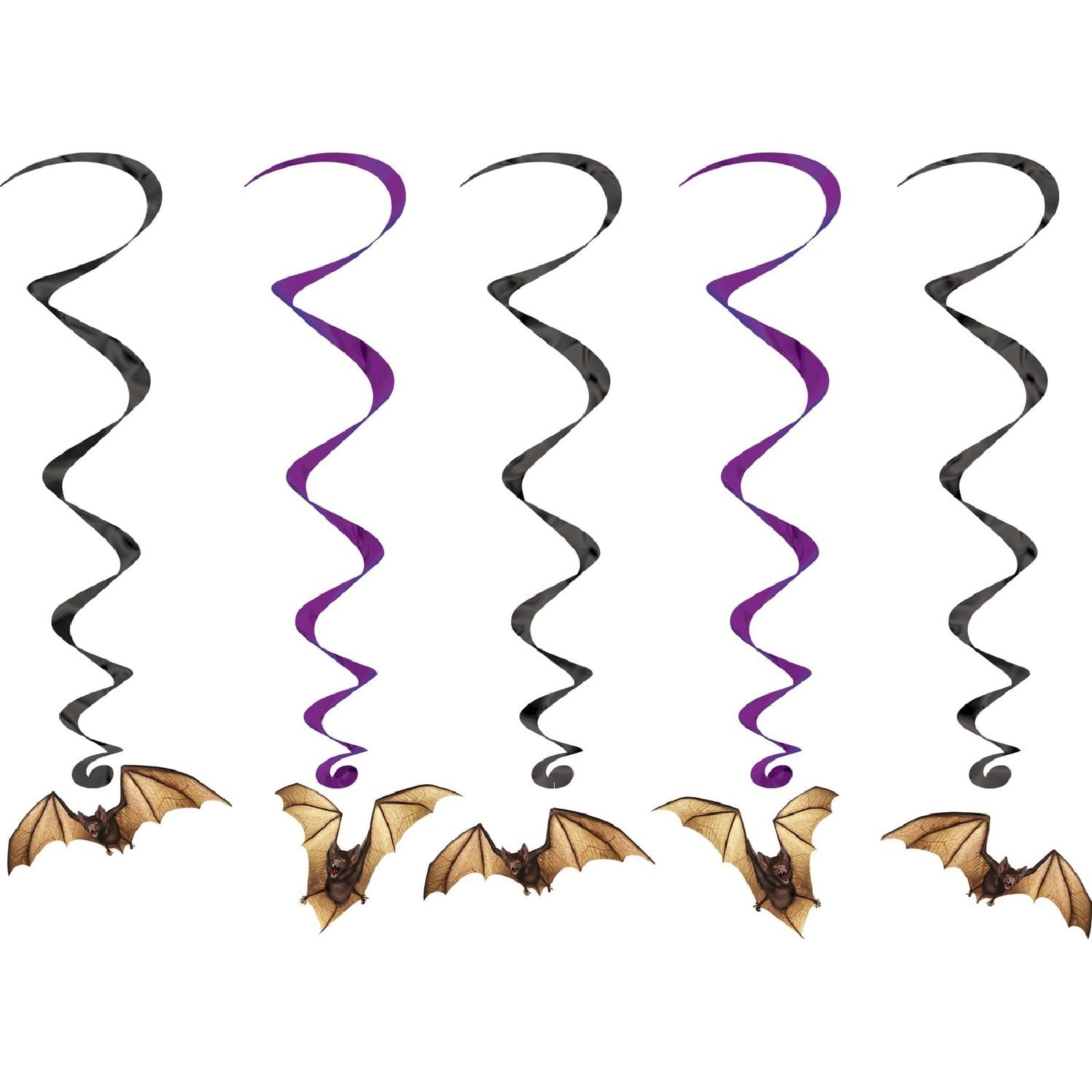 Bat Swirl Decorations (Pack of 5) 