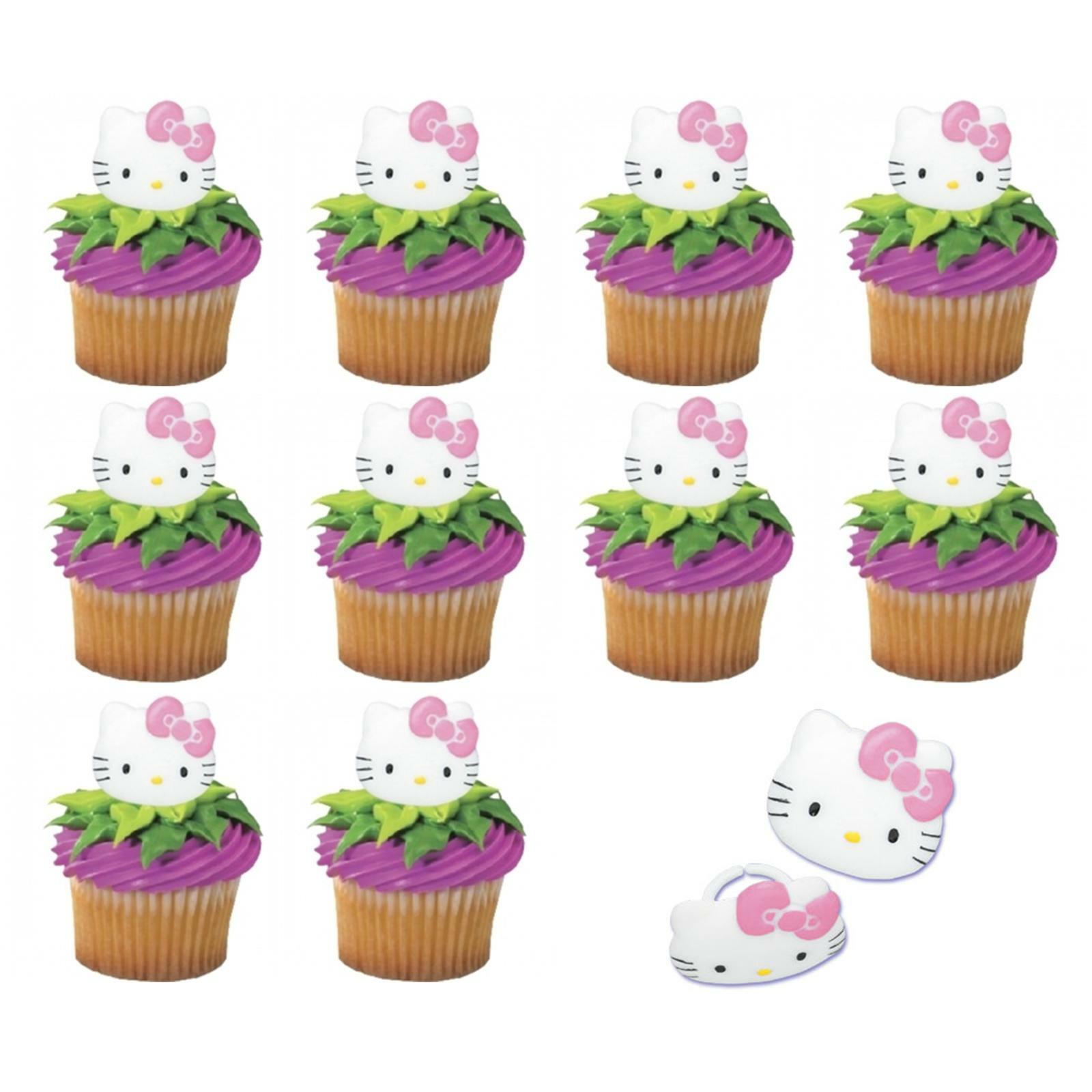 Hello Kitty Cupcake Rings (Pack of 12)