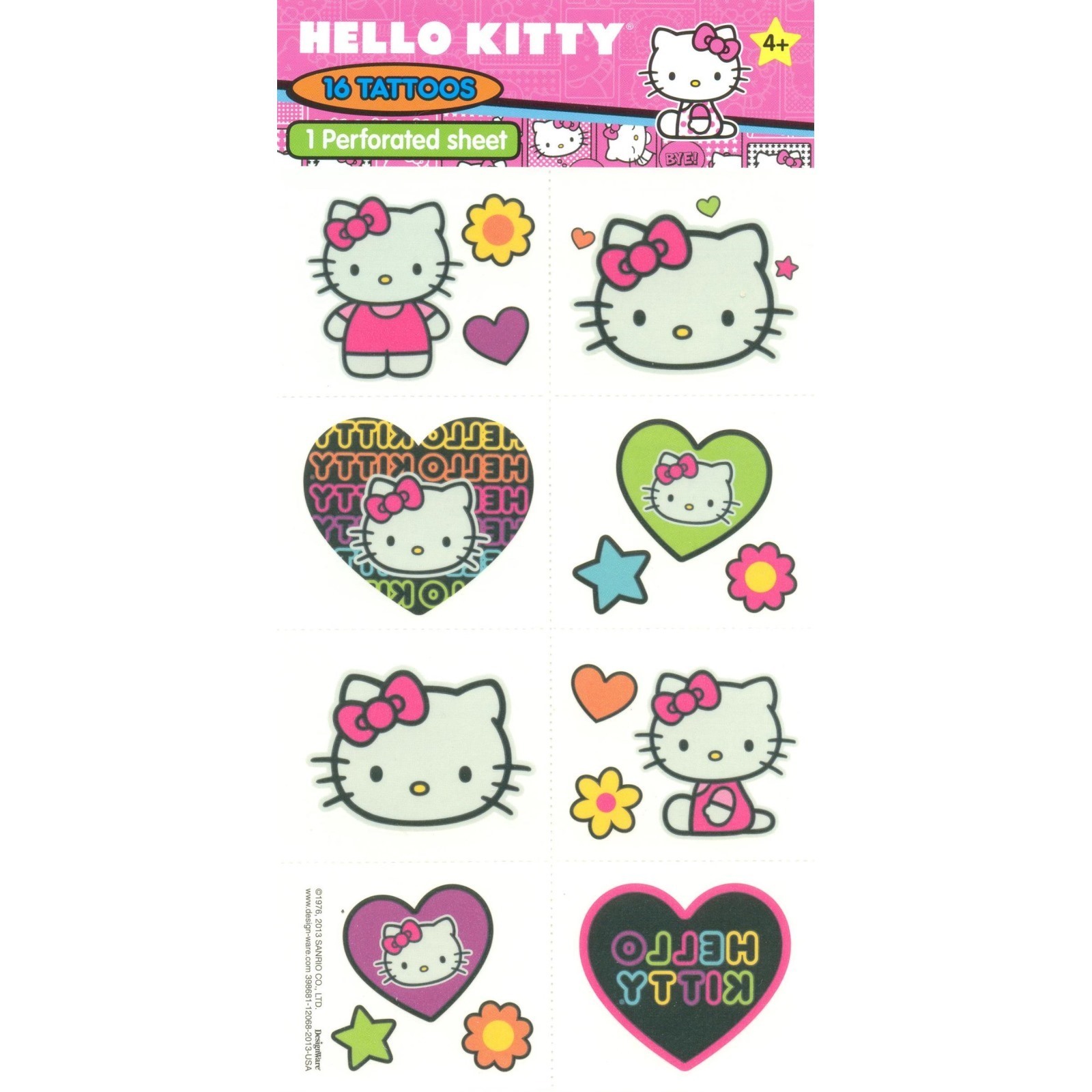 Hello Kitty Tween Tattoos (1 Sheet)