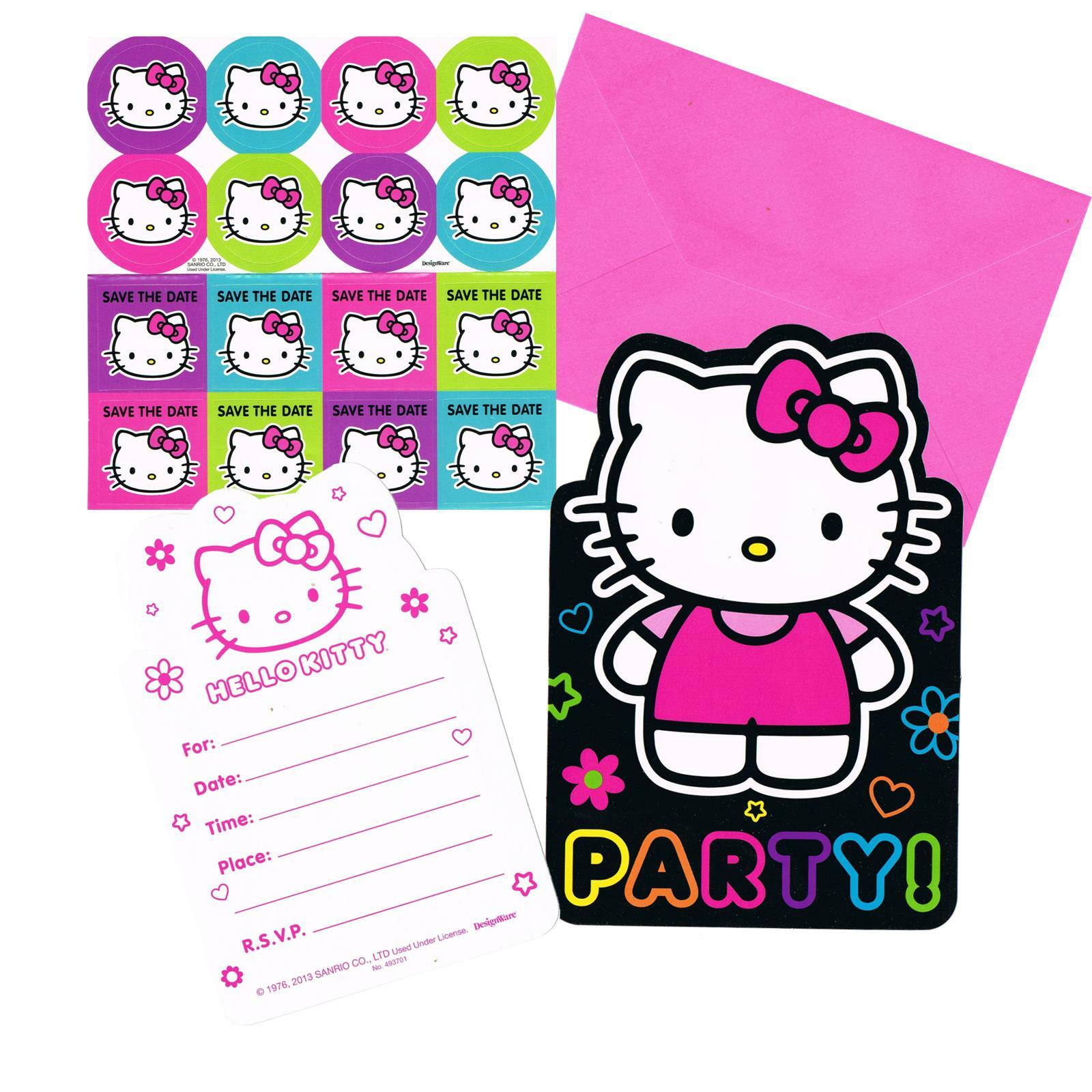 Hello Kitty Tween Party Invitation Set (Pack of 8)