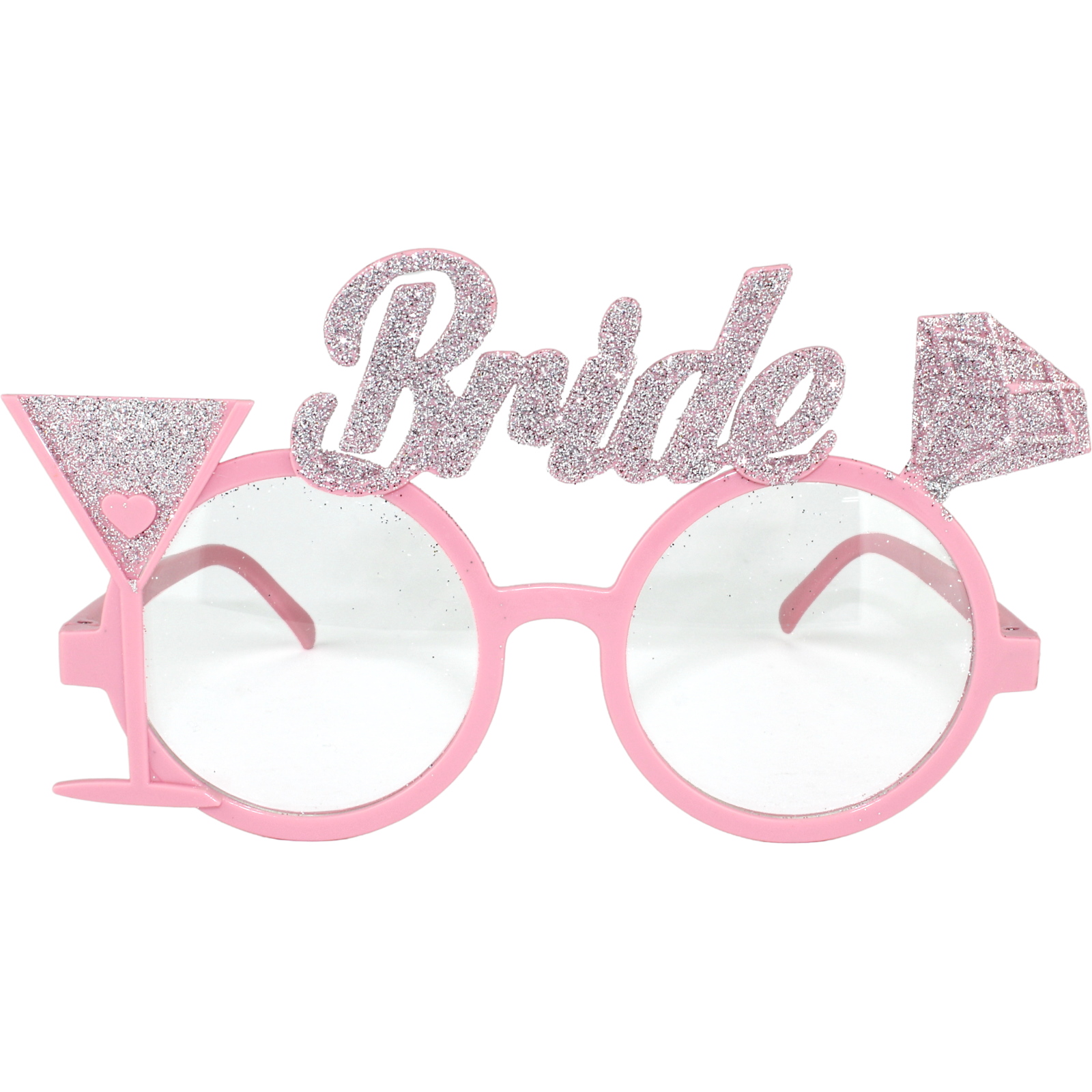 Pink Glitter Bride Glasses