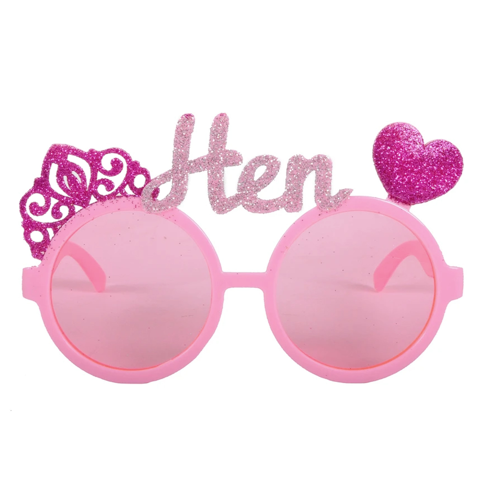 Pink Glitter Hen Party Glasses