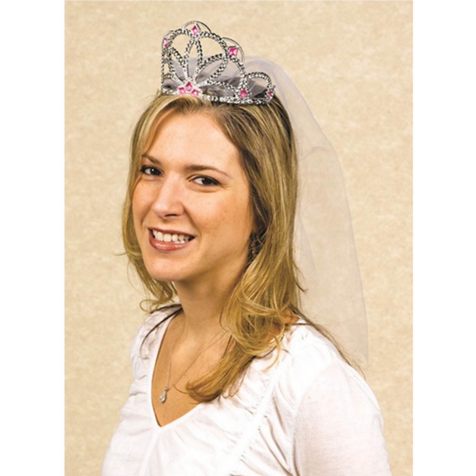 Silver Bride Tiara With Veil