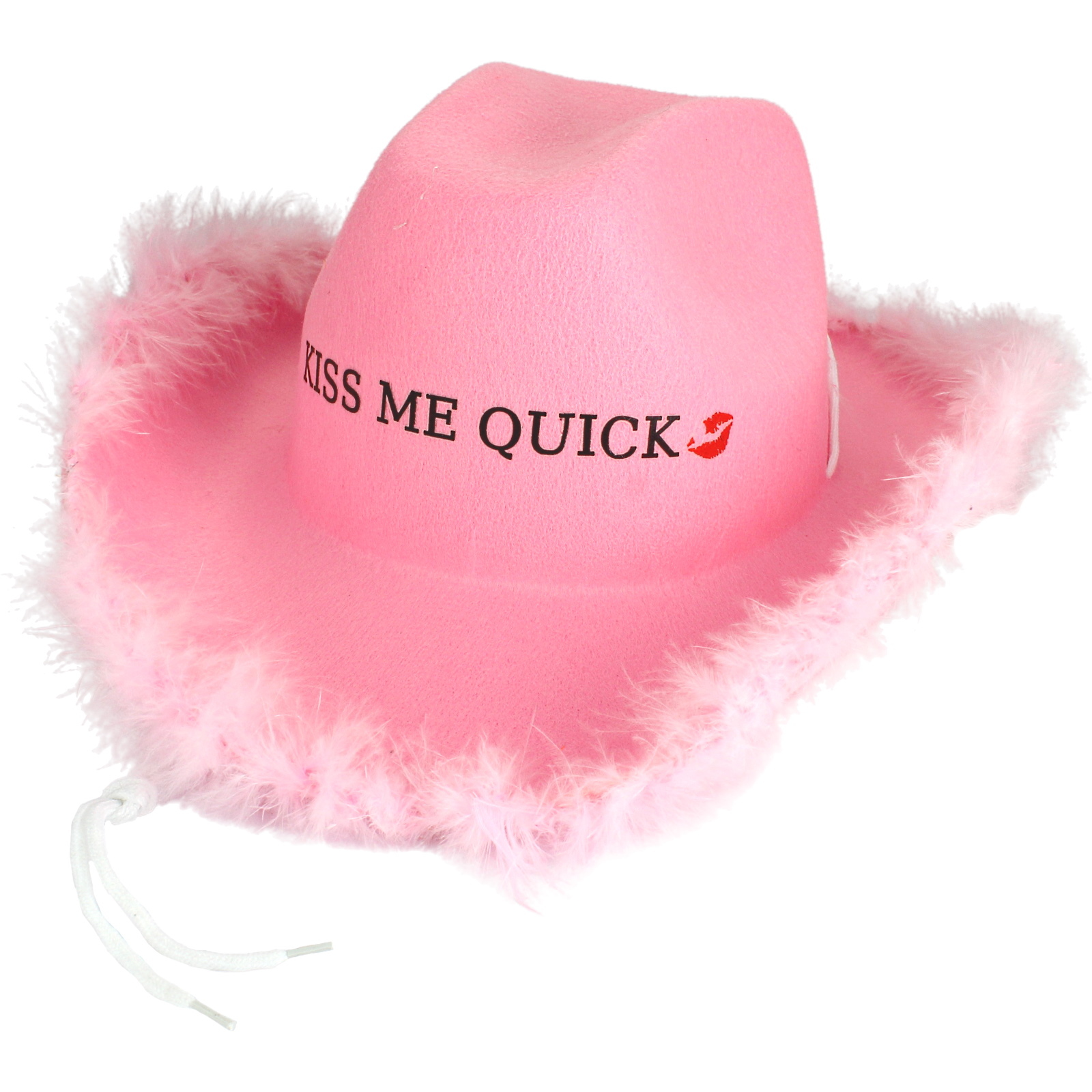 Kiss Me Quick Pink Cowboy Hat