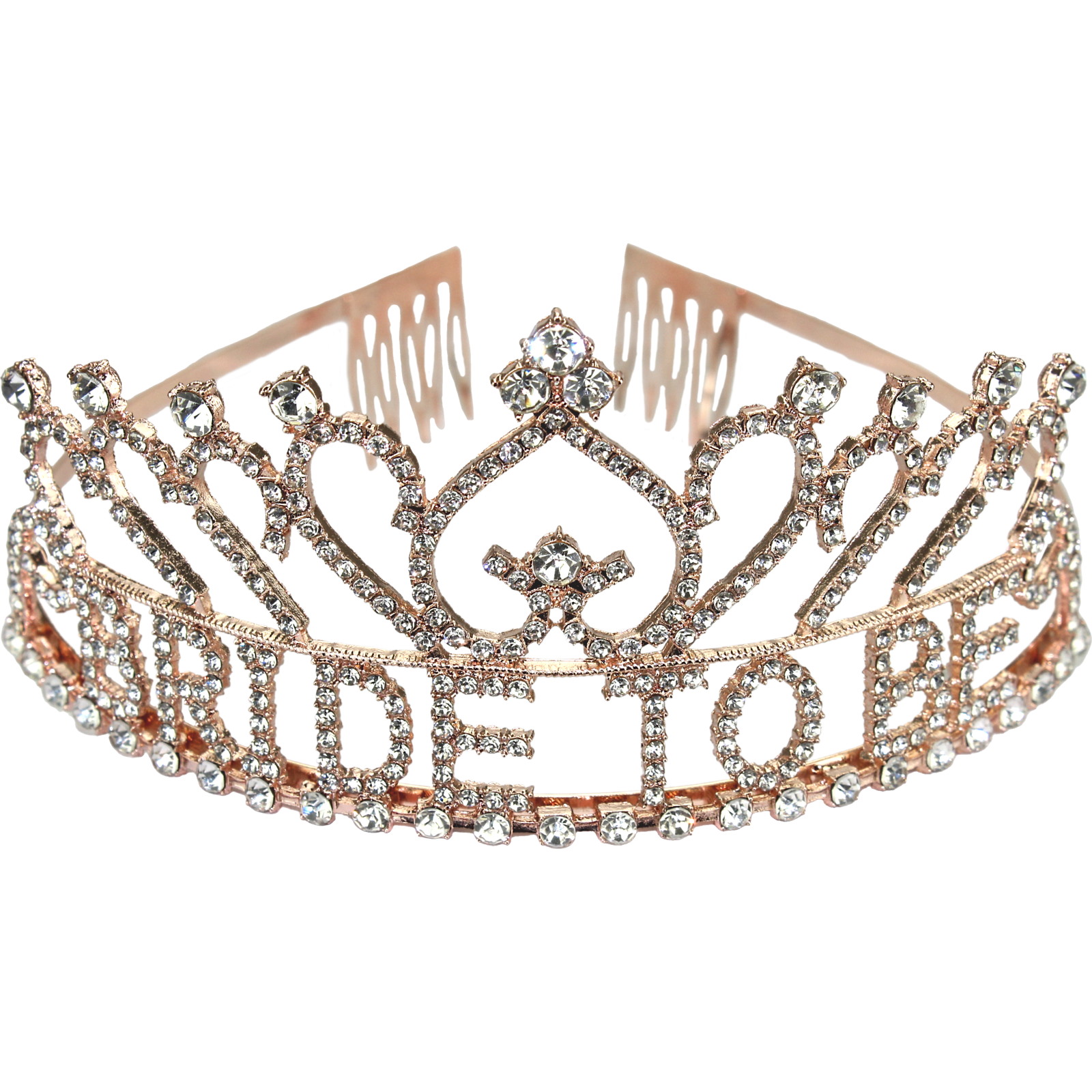 Rose Gold Bride to Be Diamante Tiara