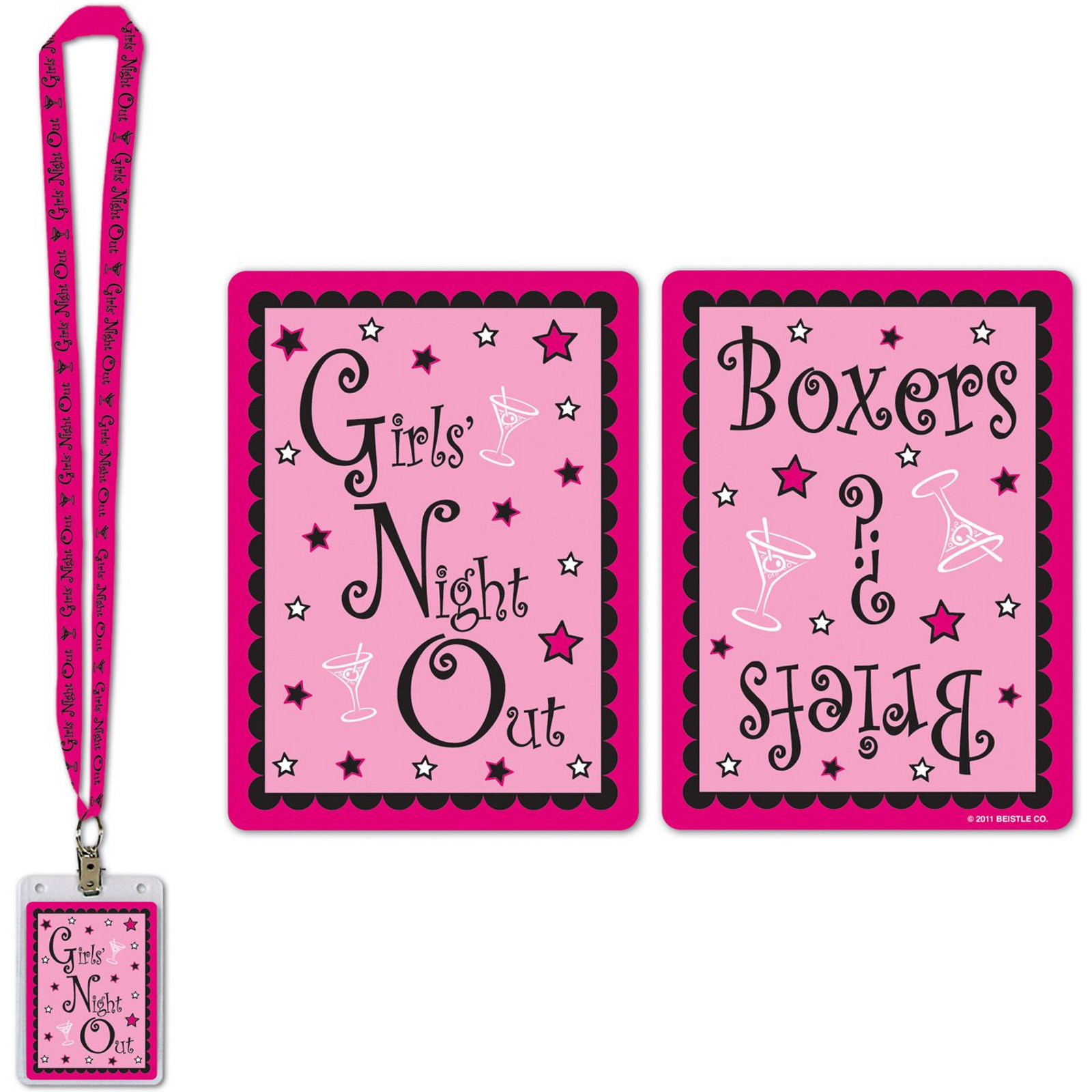 Girls Night Out Party Pass with Lanyard