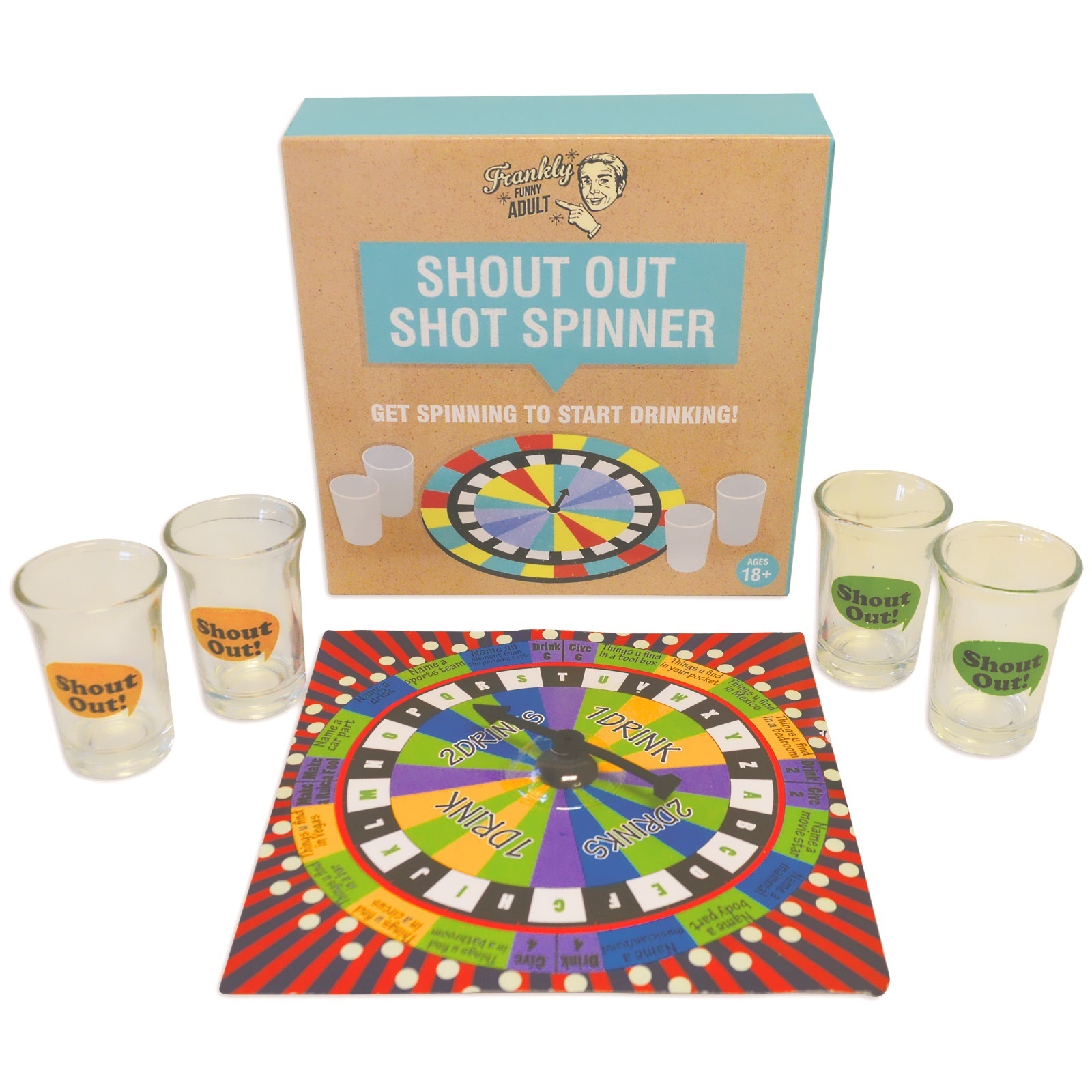 Shout Out Shot Spinner Party Game
