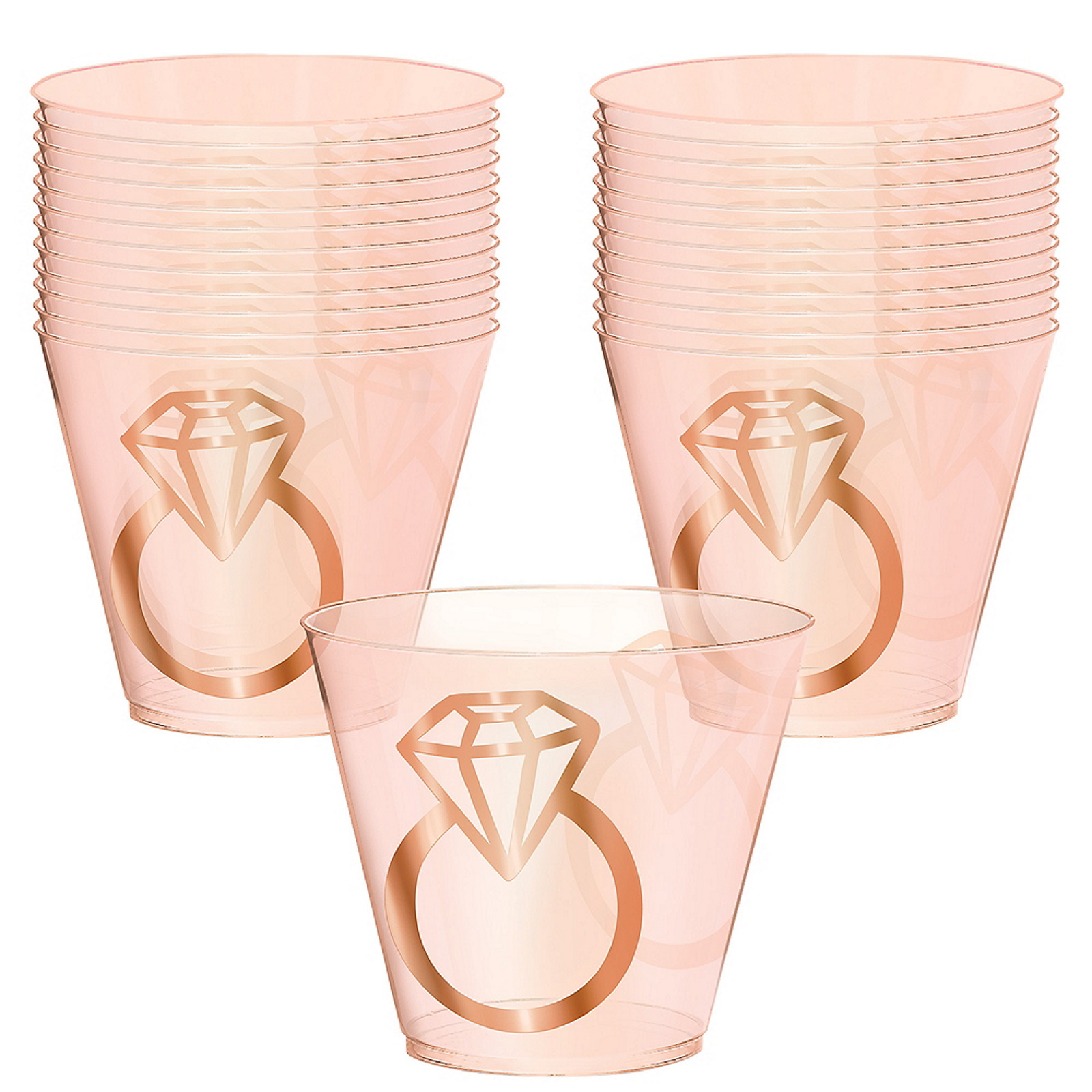 Blush Bridal Shower Plastic Cups (Pack of 30)