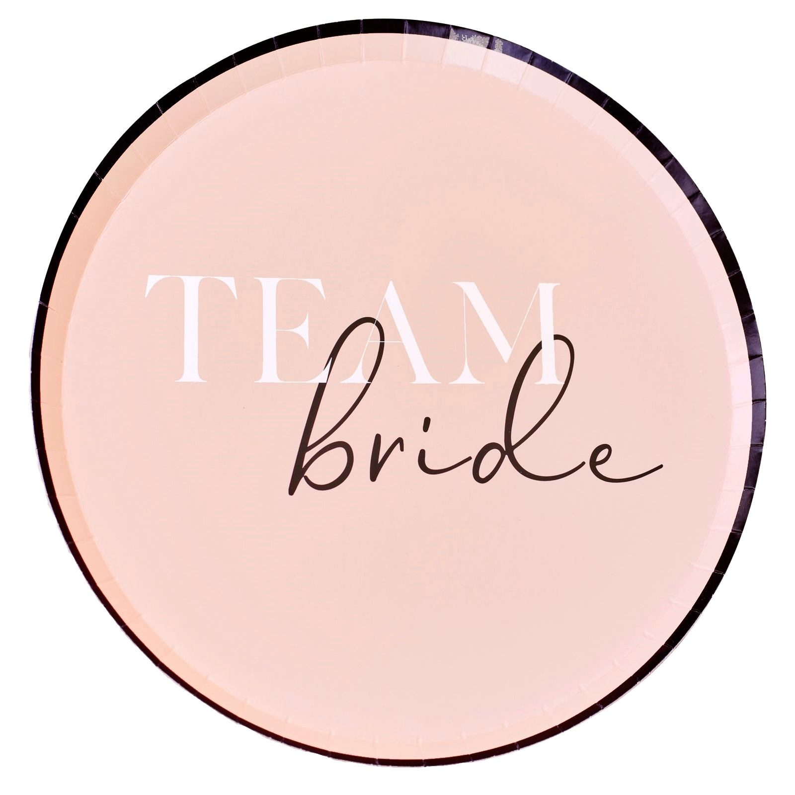 Ginger Ray Team Bride Hen Large Paper Plates (Pack of 8) 