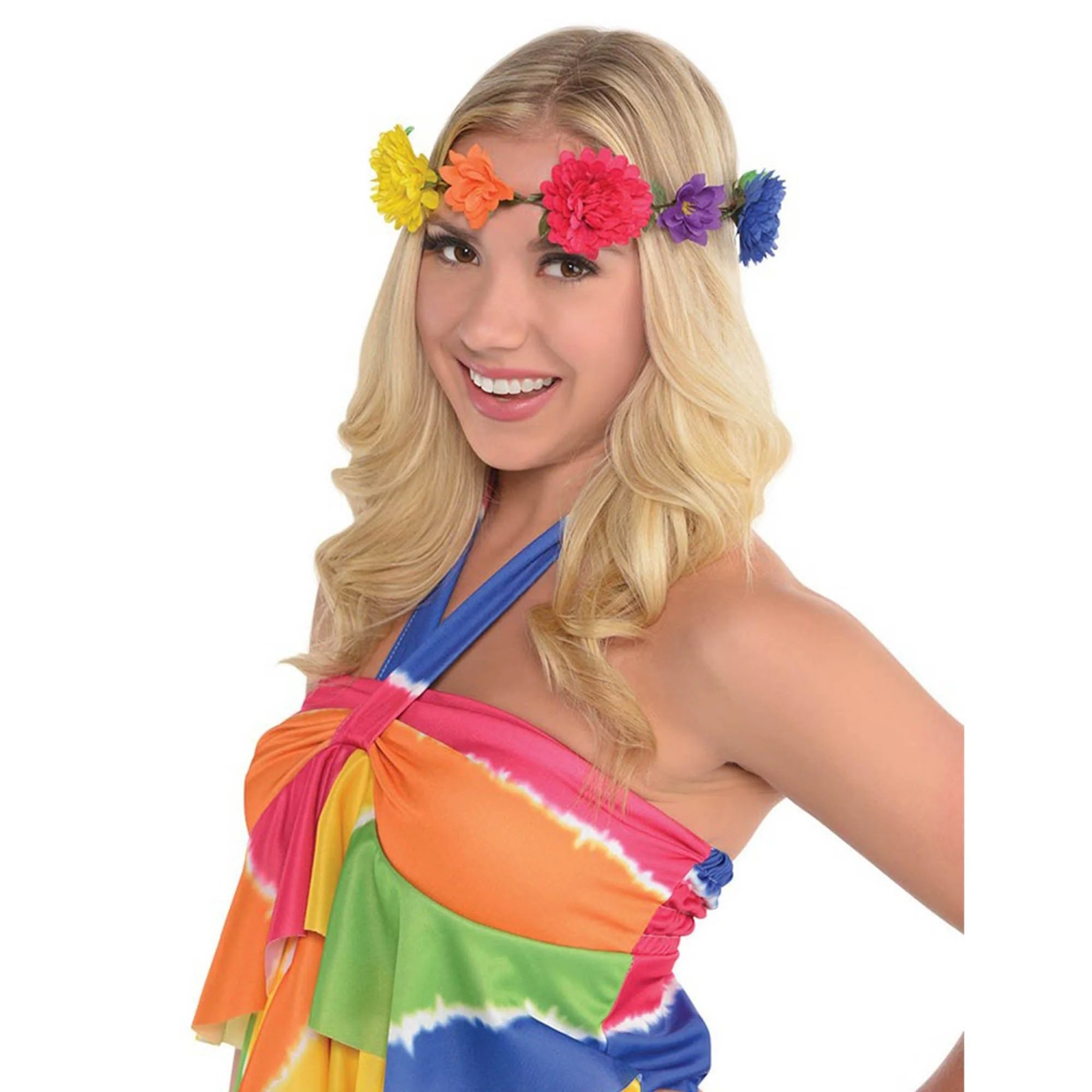 Flower Head Wreath Hippie Costume Accessory