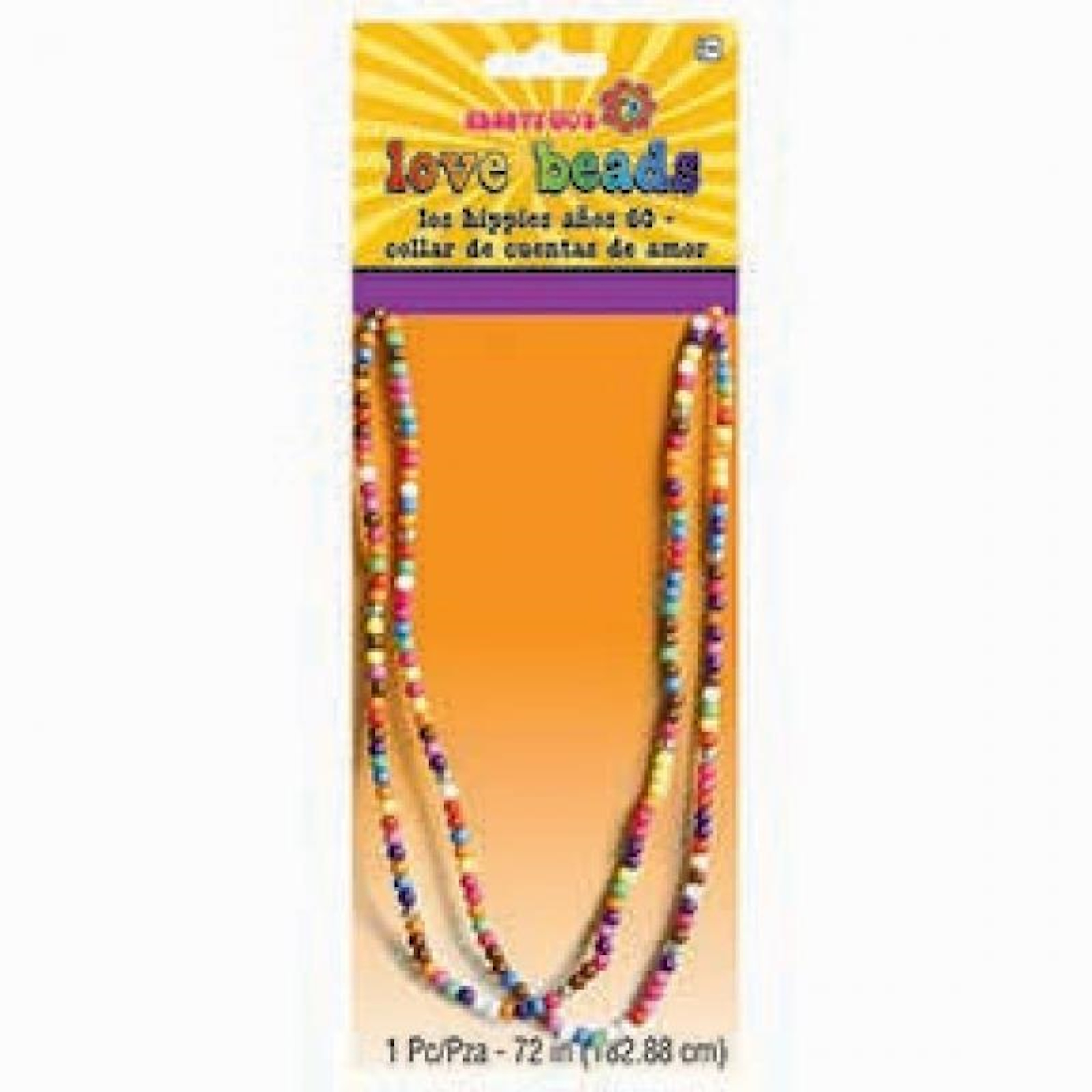 Festival Love Beads Necklace Adult Costume Accessory