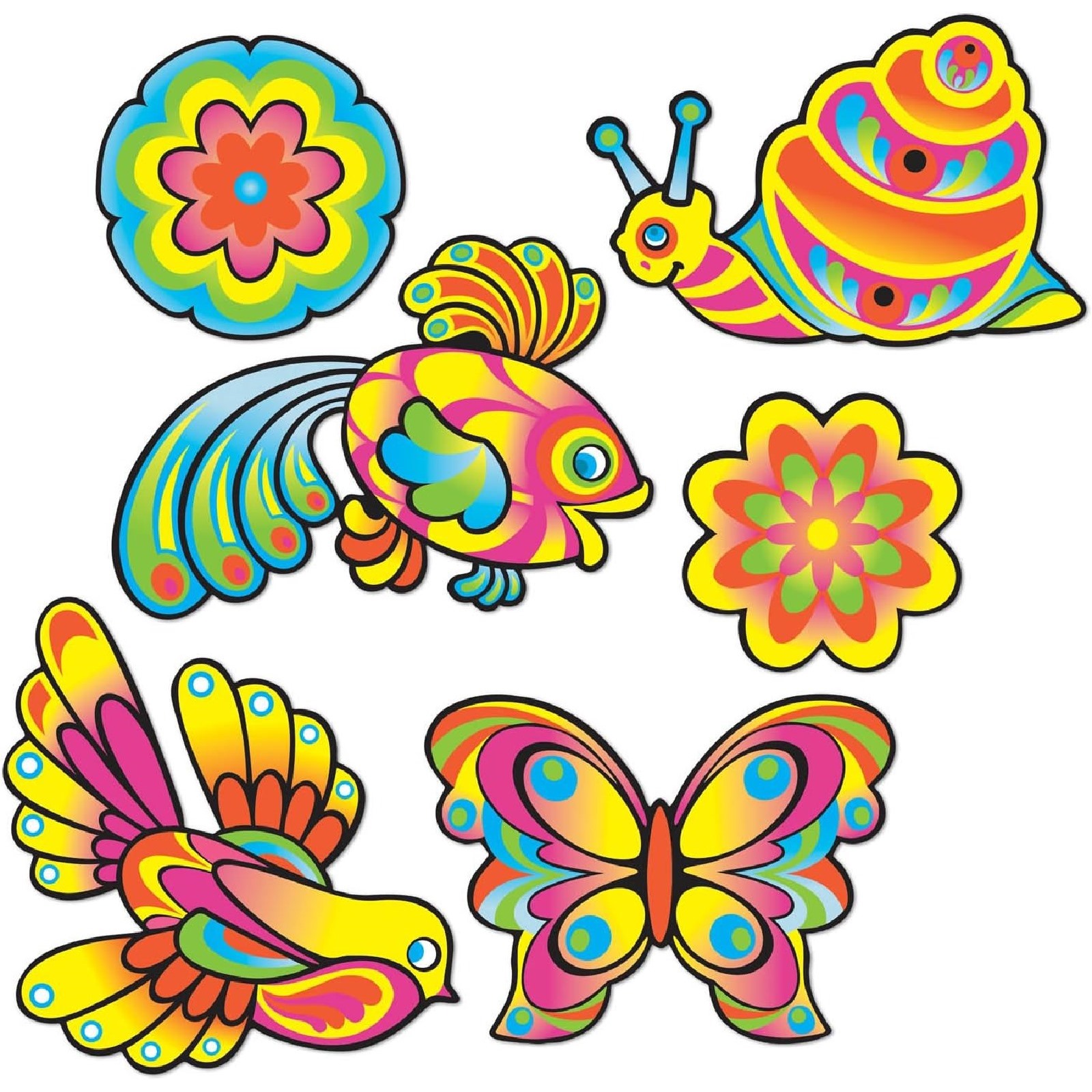 Springtime Cutout Wall Decorations (Pack of 6)