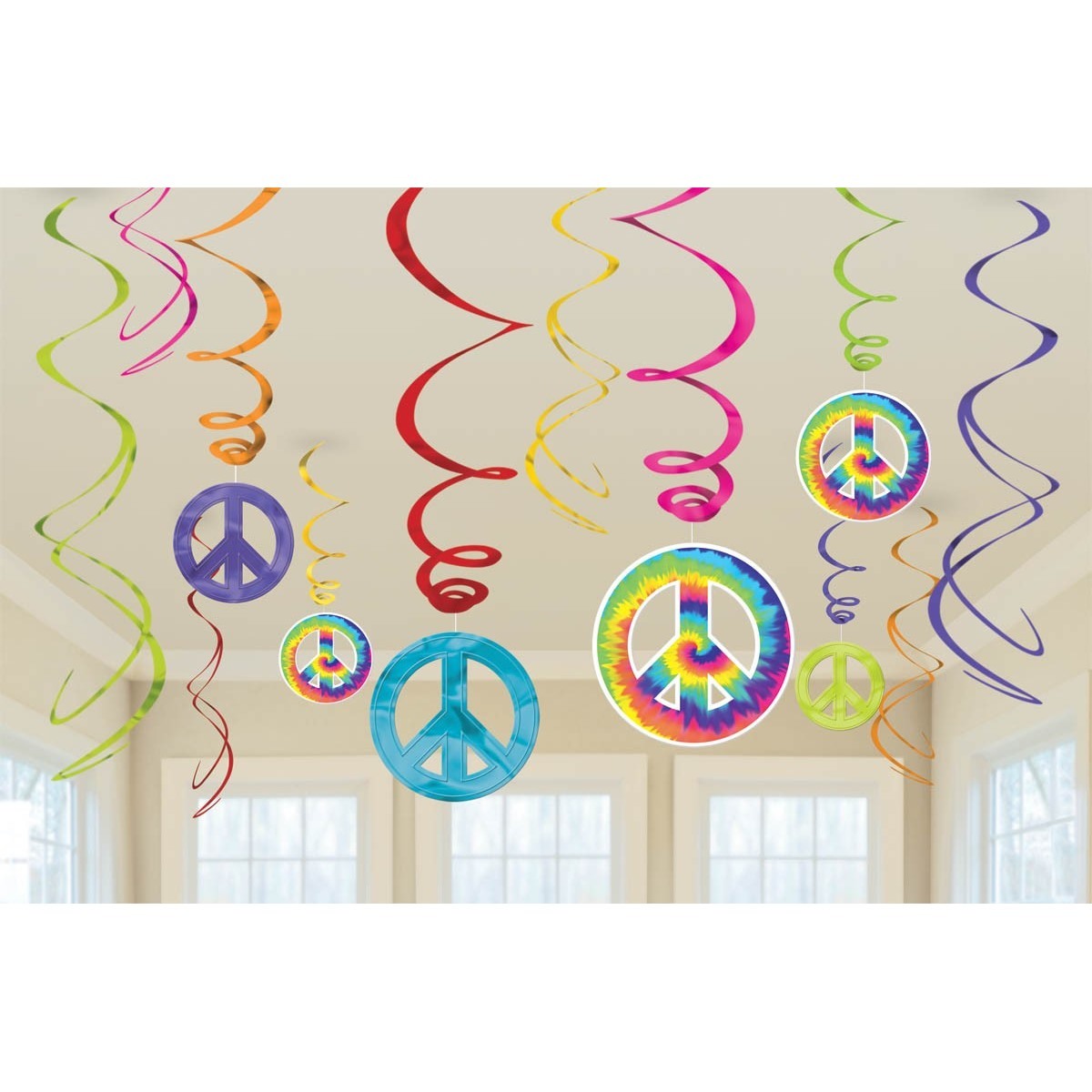Feeling Groovy Swirl Decorations (Pack of 12)