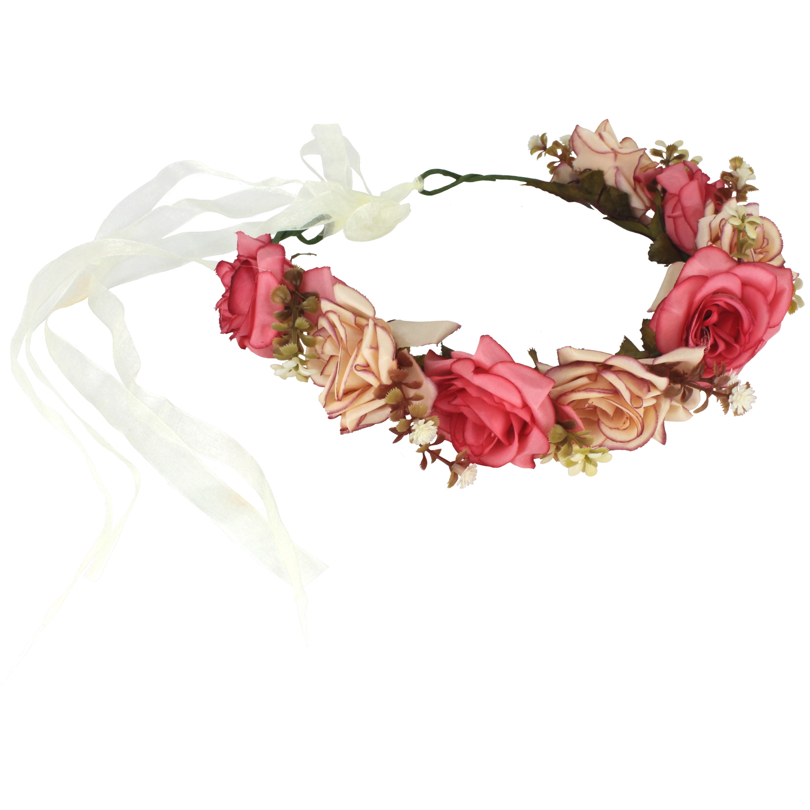 Boho Pink Flower Crown