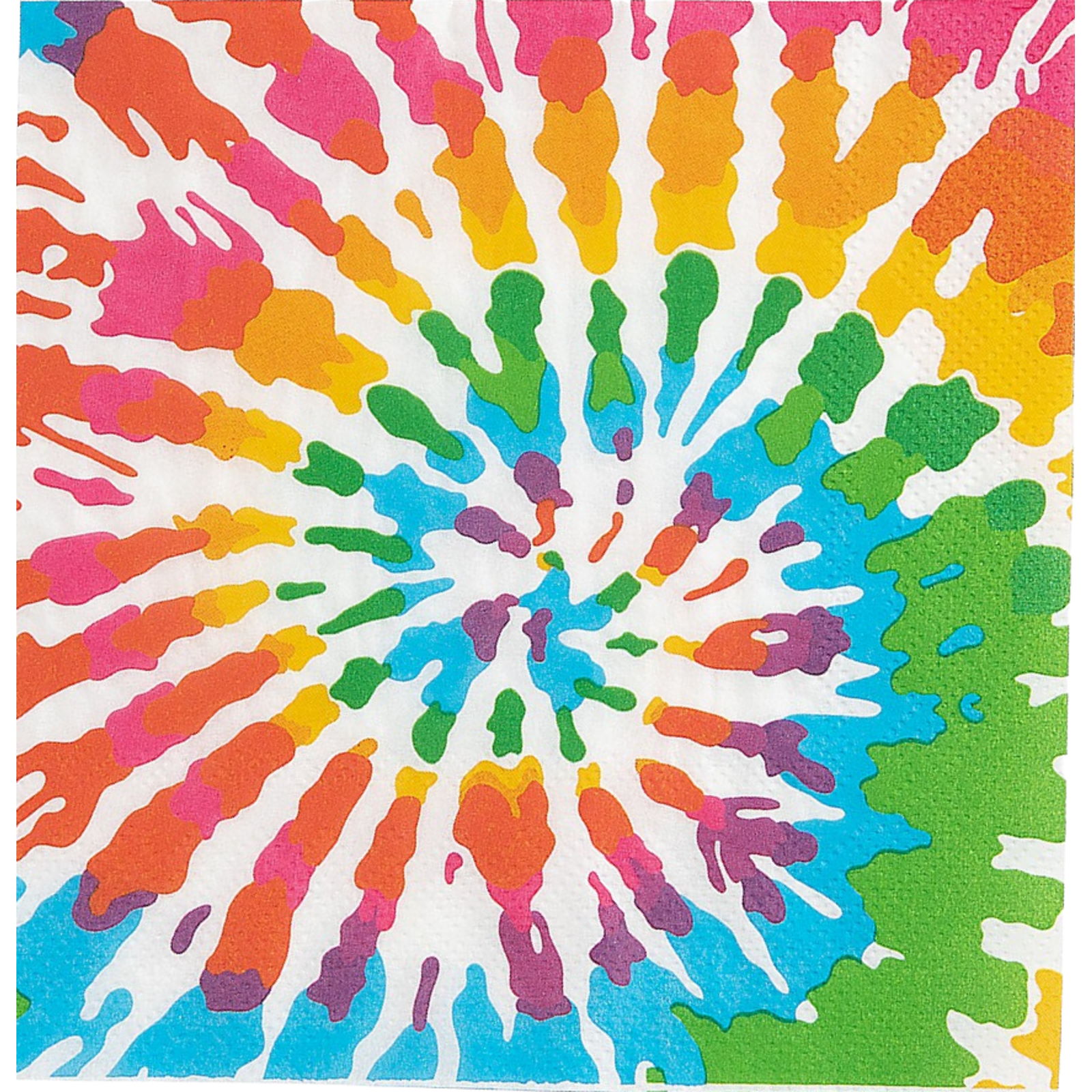 Tie Dye Swirl Large Napkins / Serviettes (Pack of 16)