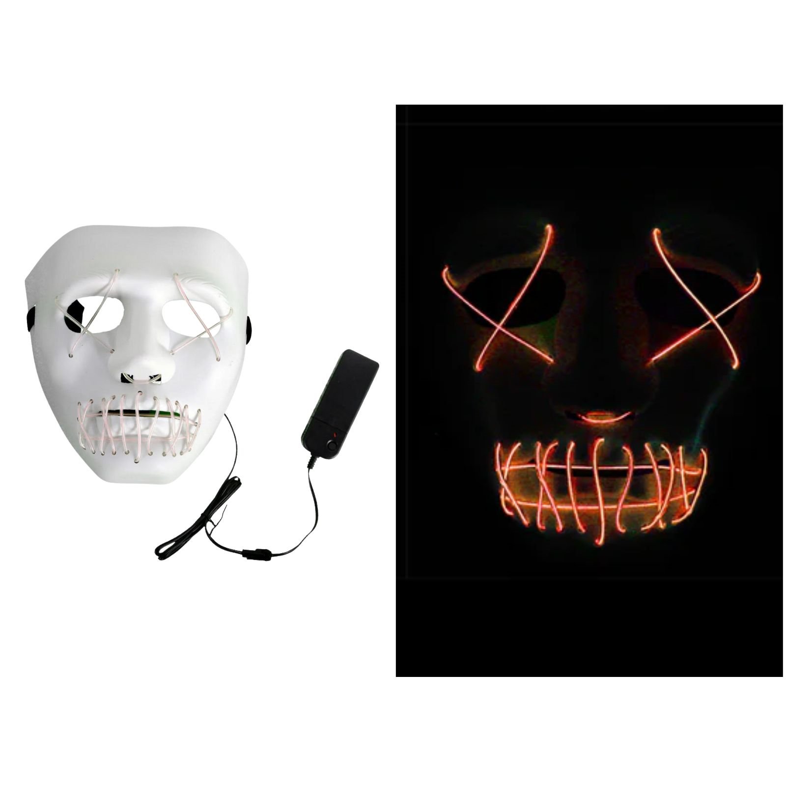 Adult Light Up Halloween Mask (1 Only)