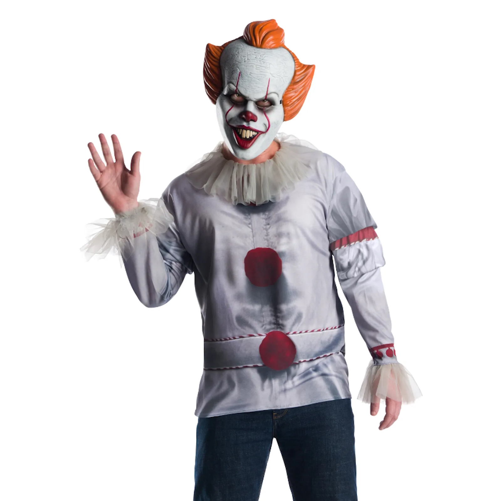 Stephen King's IT Pennywise Top and Mask Adult Costume