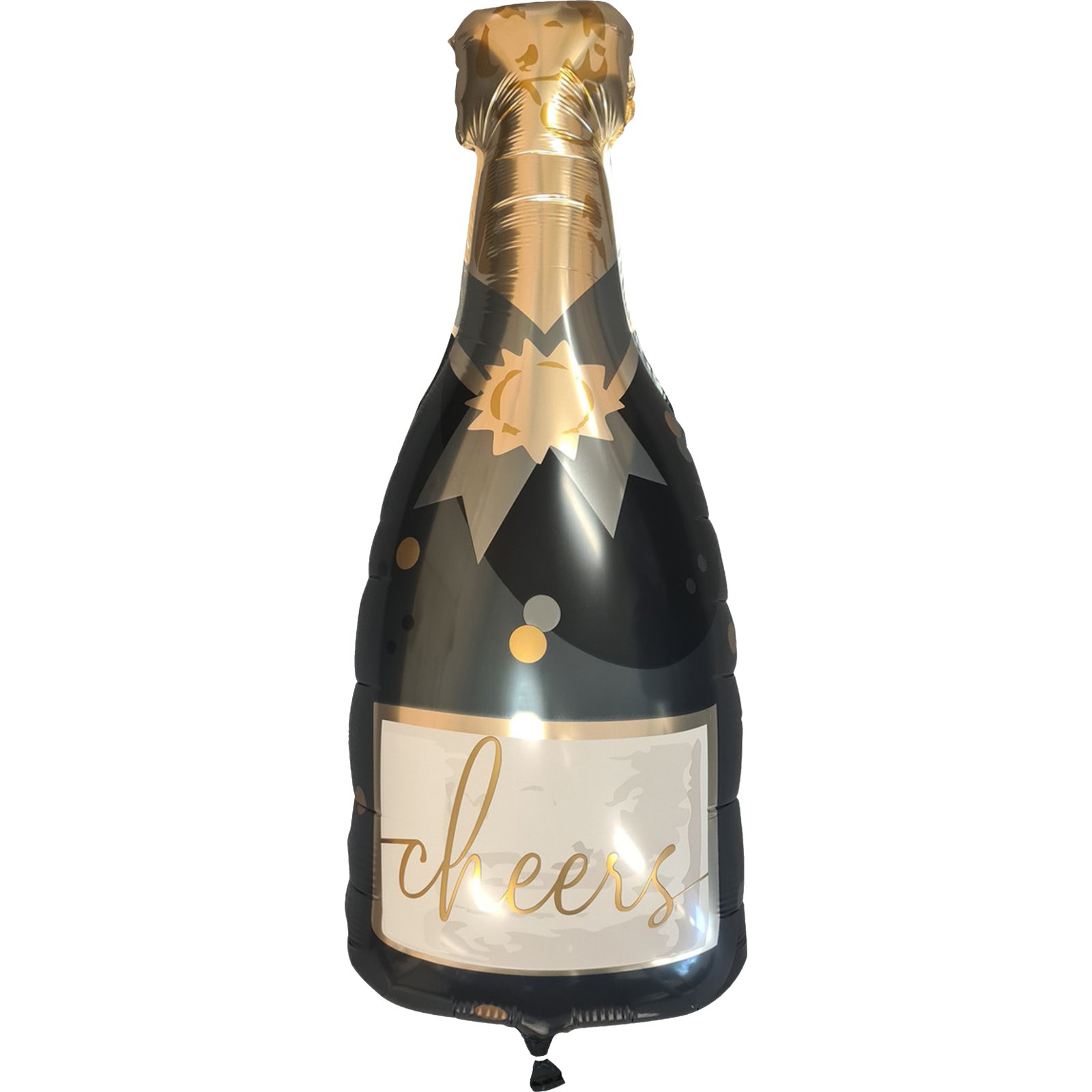 Cheers Champagne Bottle Foil Helium Balloon With Ribbon 71cm