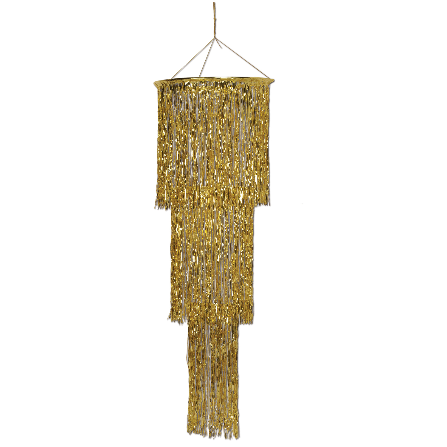Foil Shimmering Chandelier Gold