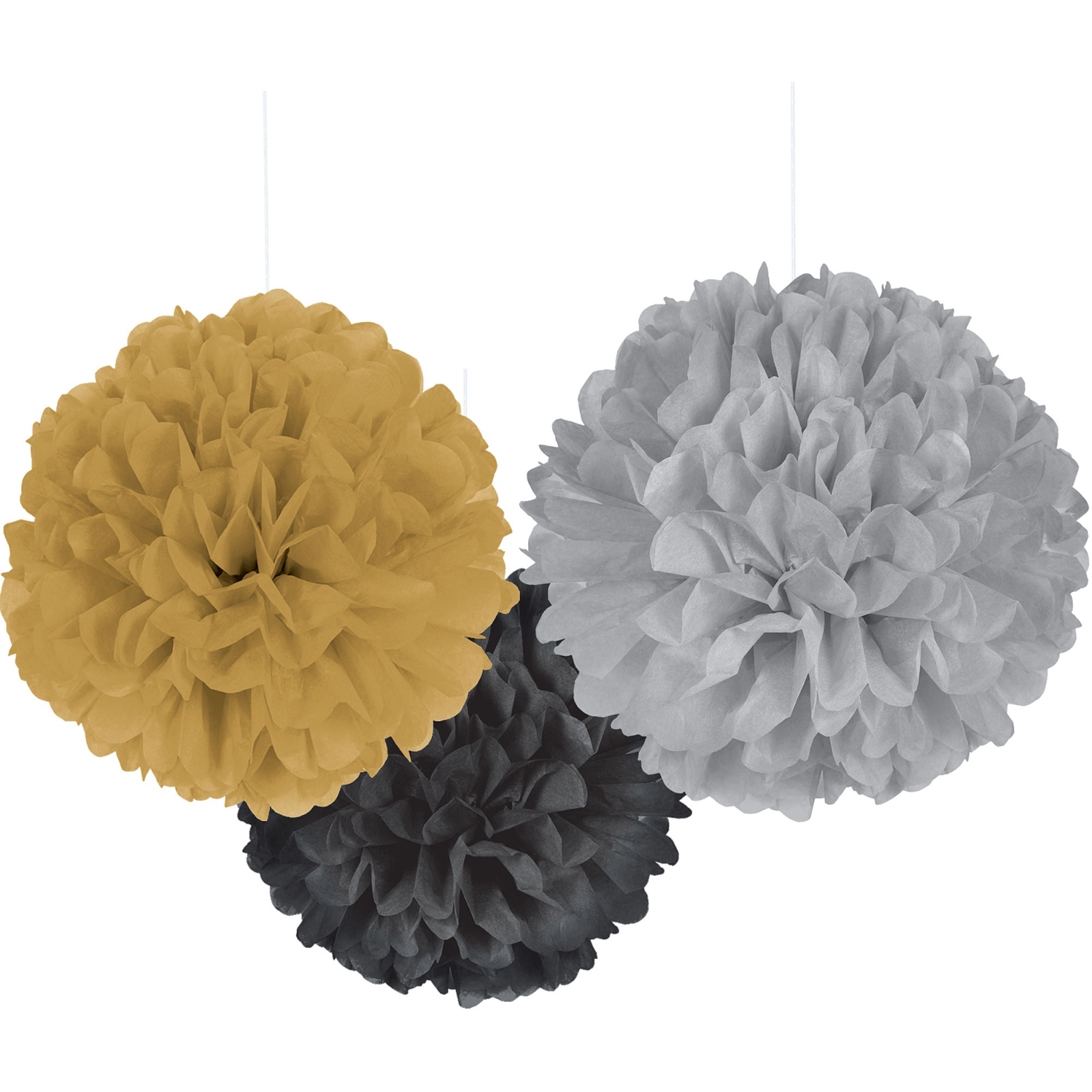 Hollywood Tissue Paper Pom Pom Balls (Pack of 3)