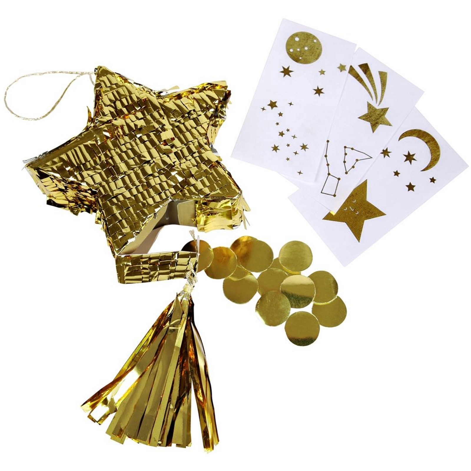 Meri Meri Mini Gold Star Pinata Favours (Pack of 3)