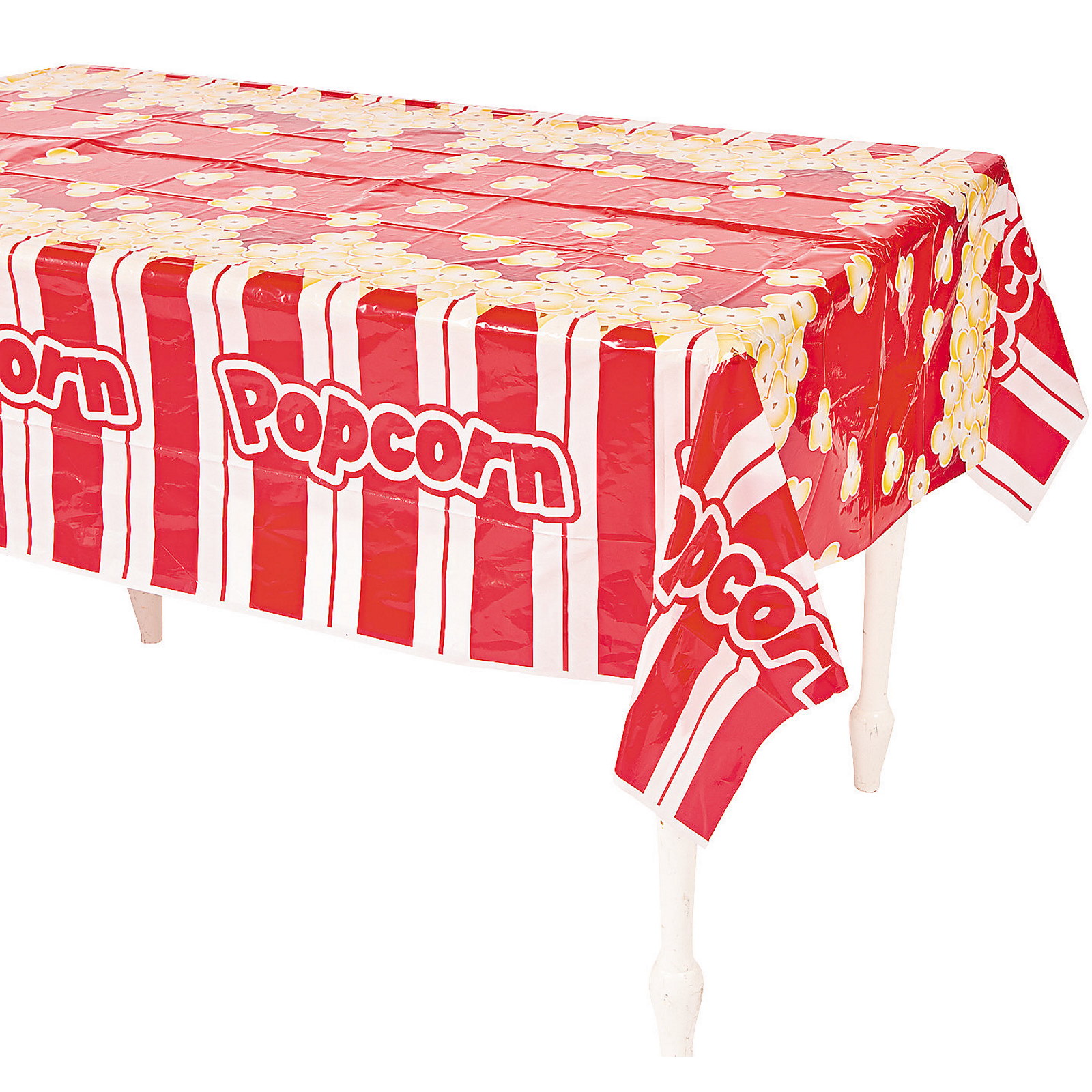 Movie Party Popcorn Plastic Tablecloth
