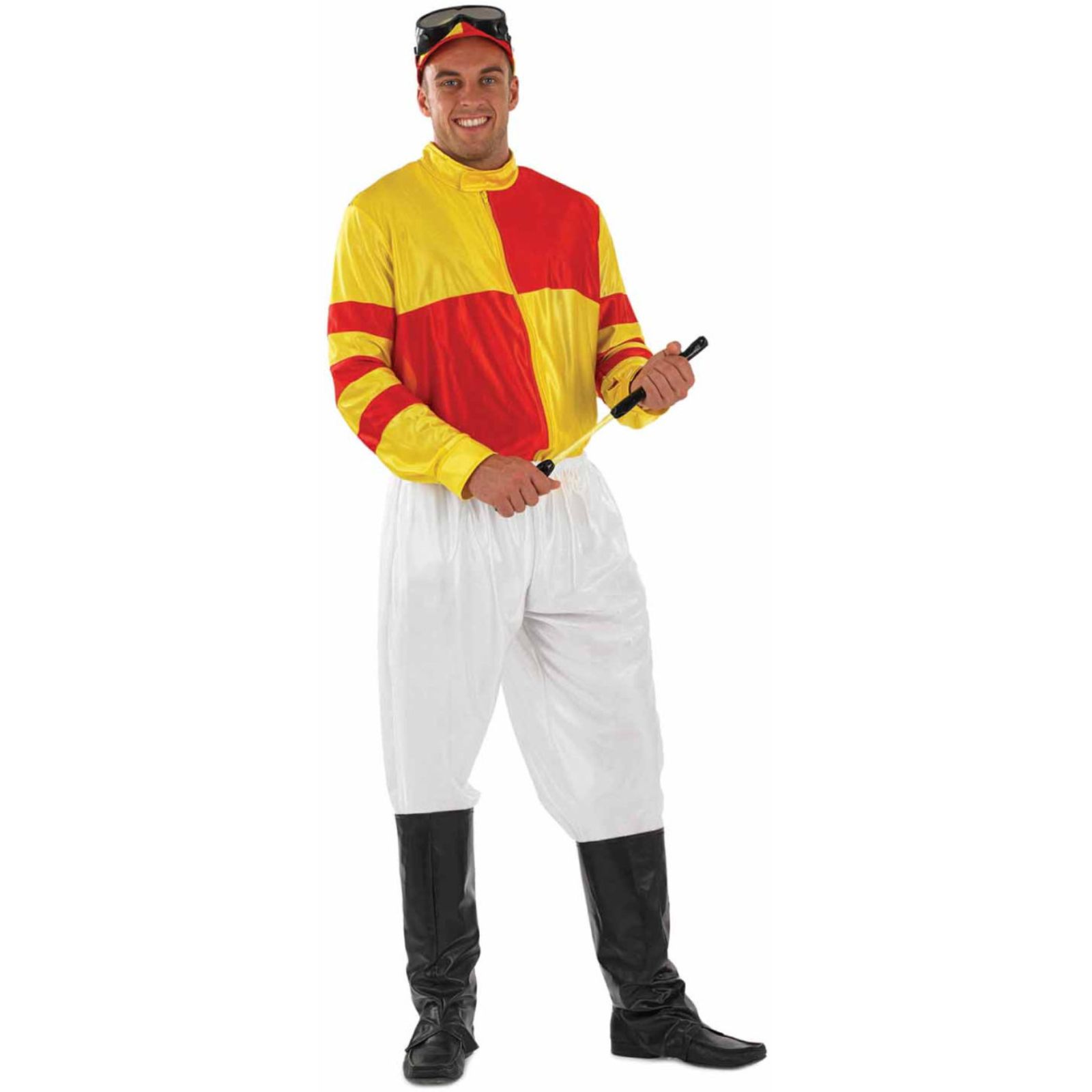 Red and Yellow Jockey Men's Costume Medium