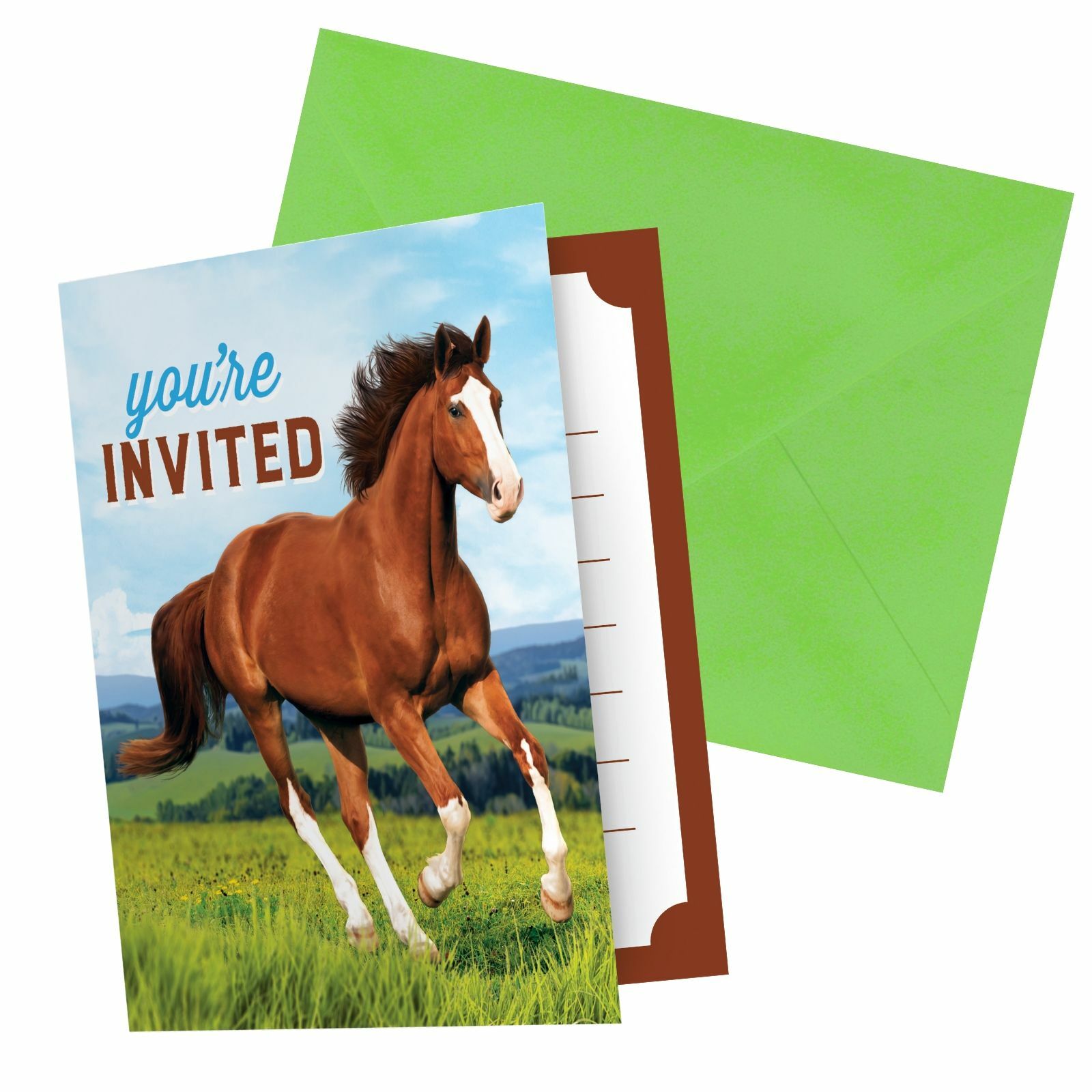 Horse and Pony Party Invitations (Pack of 8)