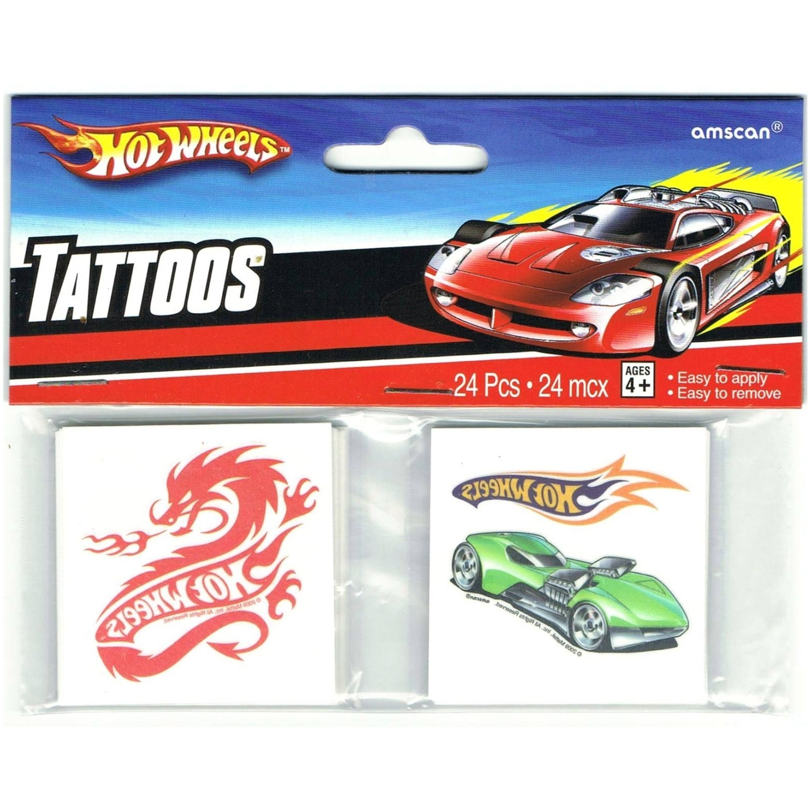 Hot Wheels Speed City Tattoos (Pack of 24)