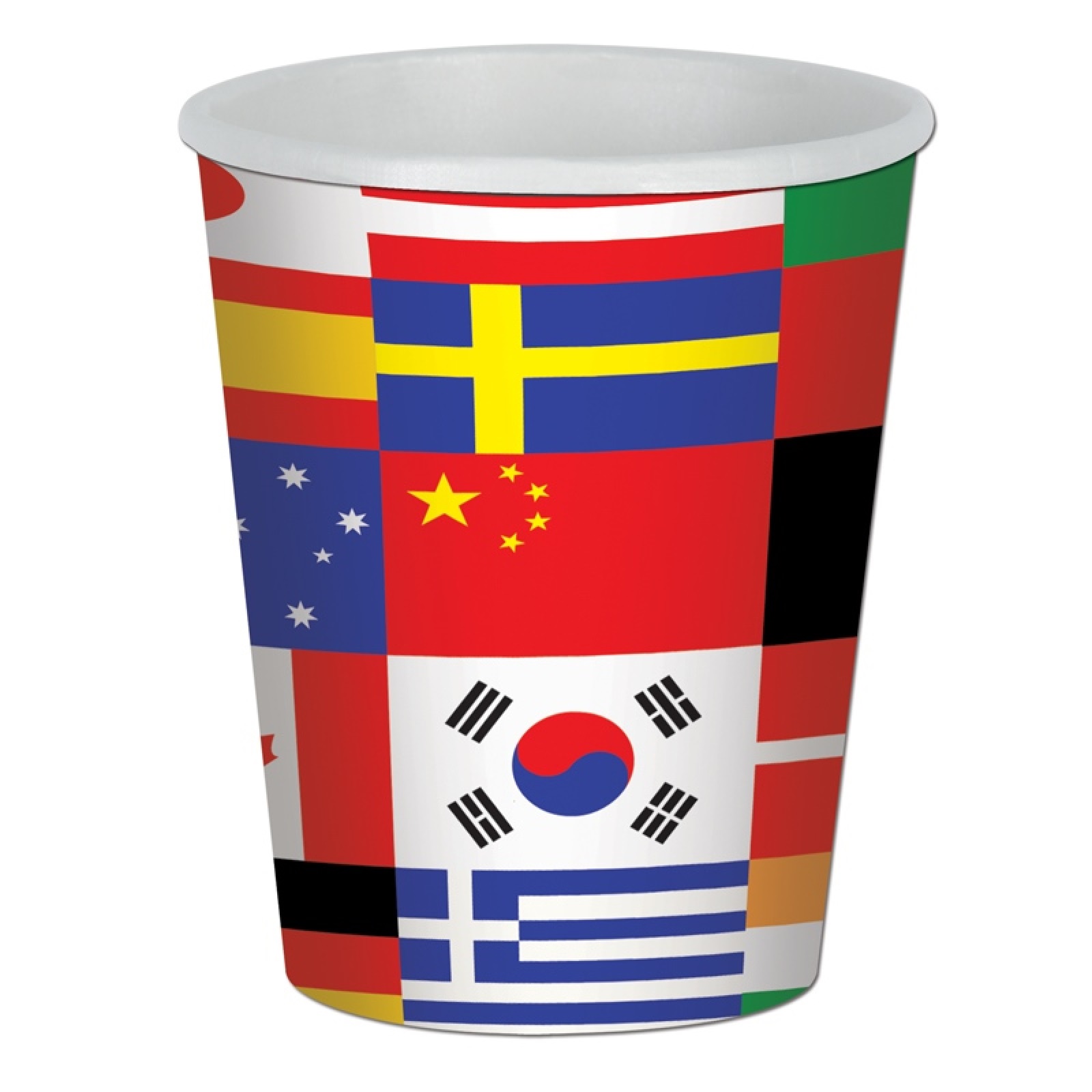 International Flags Paper Cups (Pack of 8)