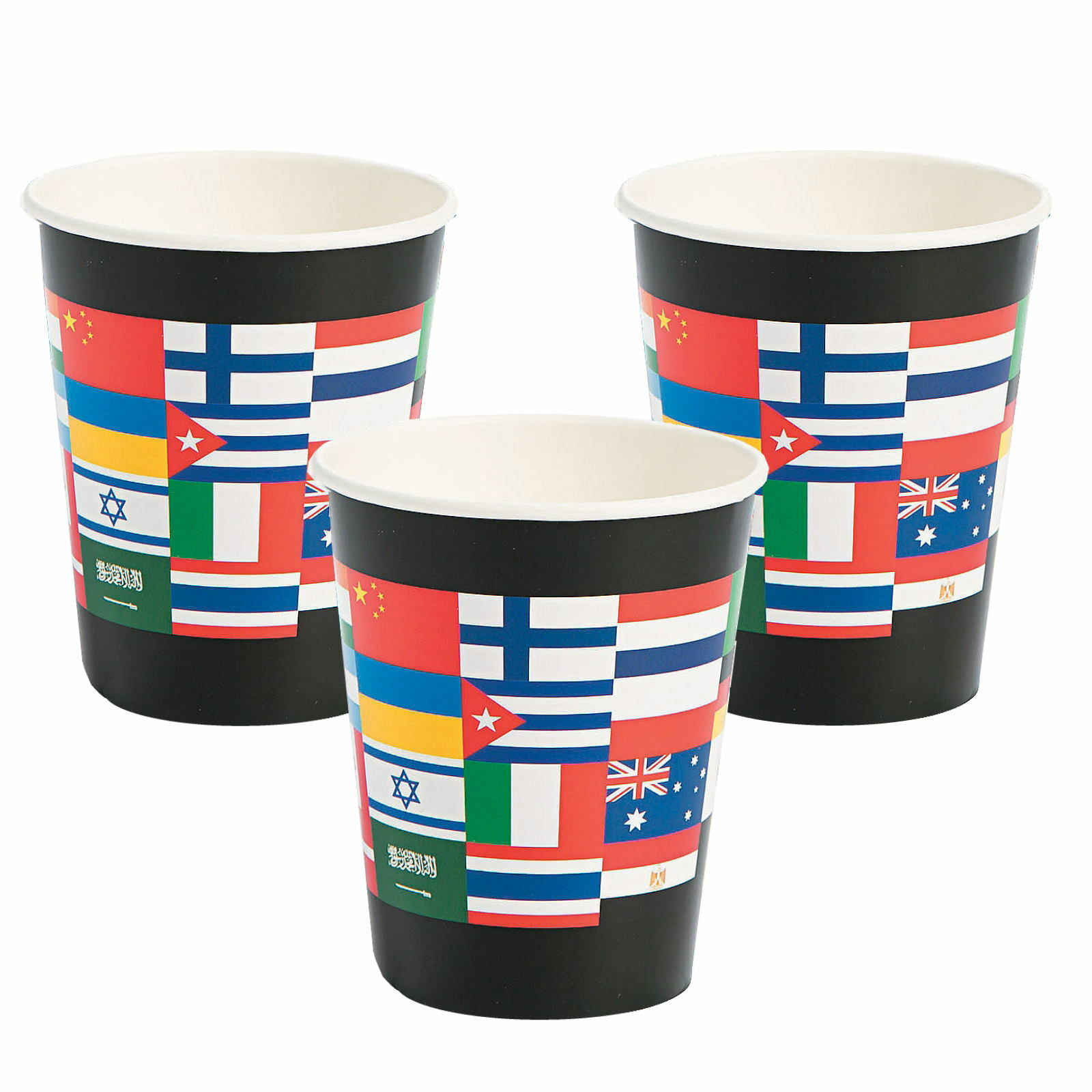 Flags Of The World Paper Cups (Pack of 8)