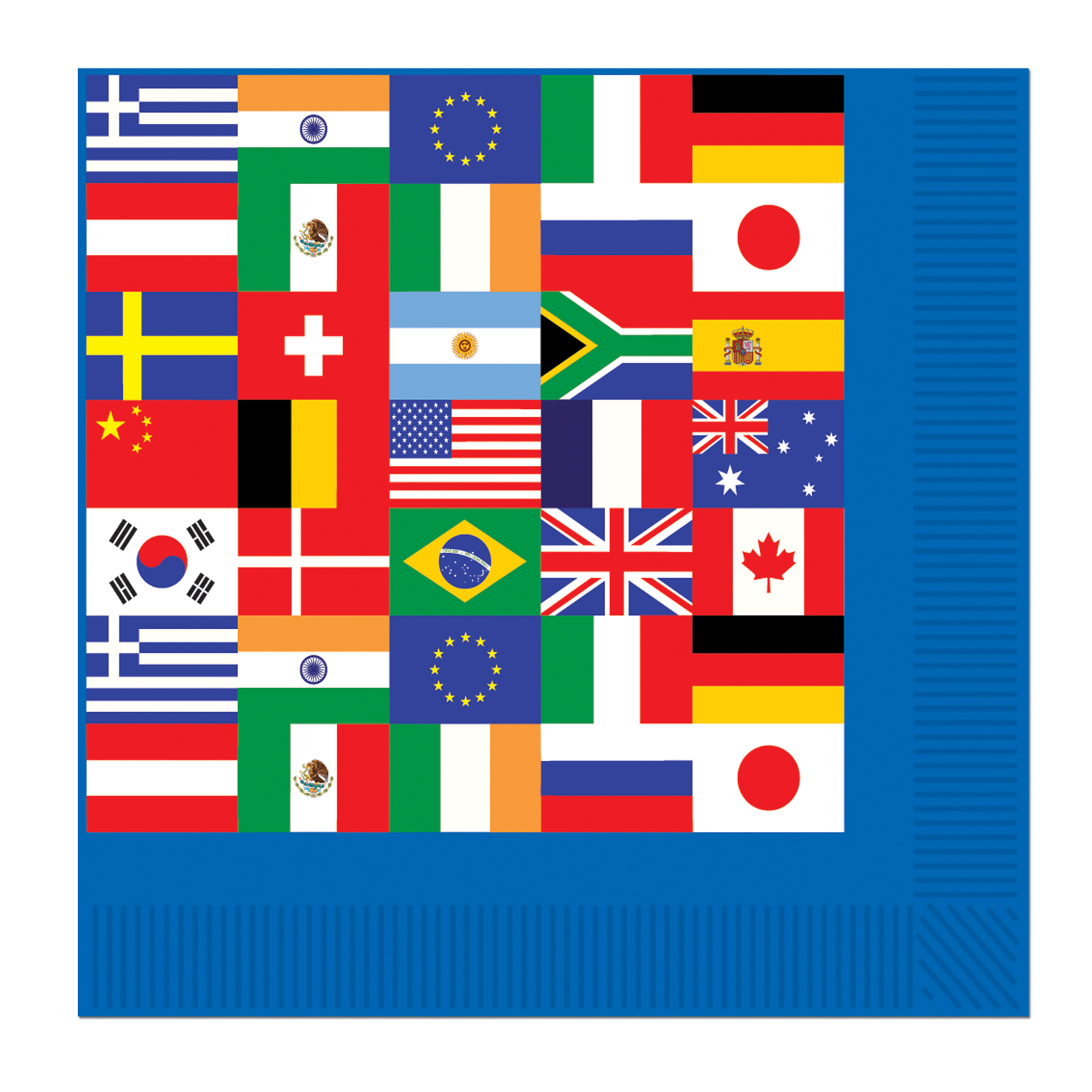 International Flags Large Napkins / Serviettes (Pack of 16)