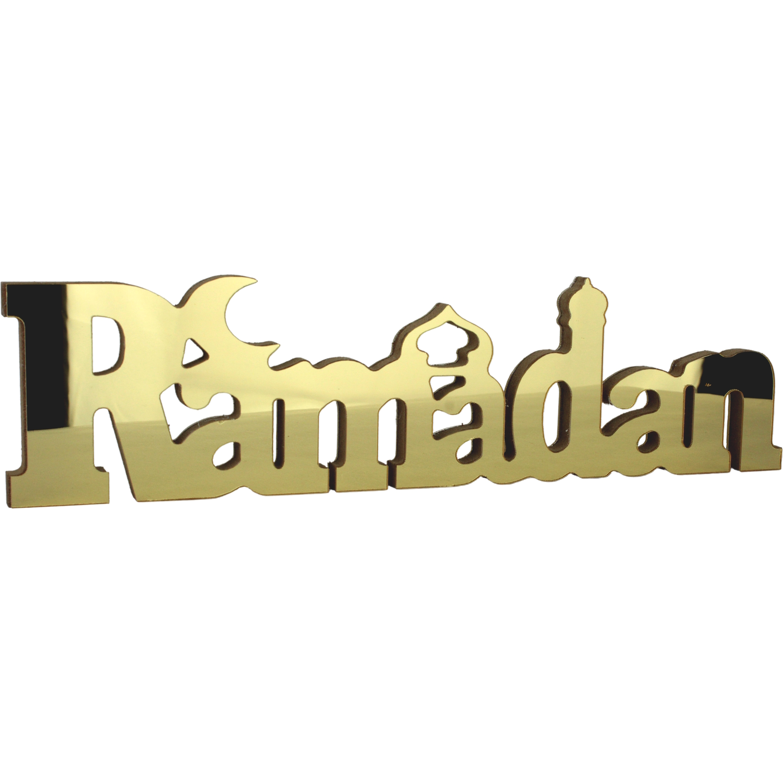 Gold Mirror Ramadan Sign 