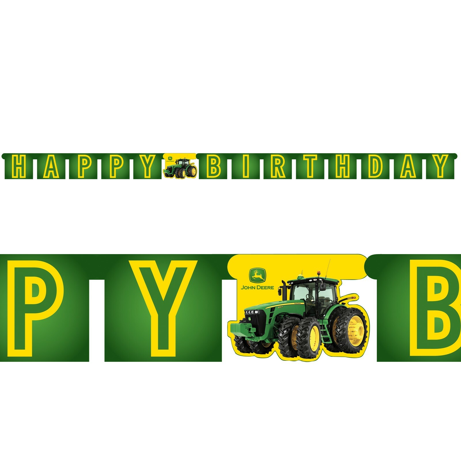 John Deere Happy Birthday Banner