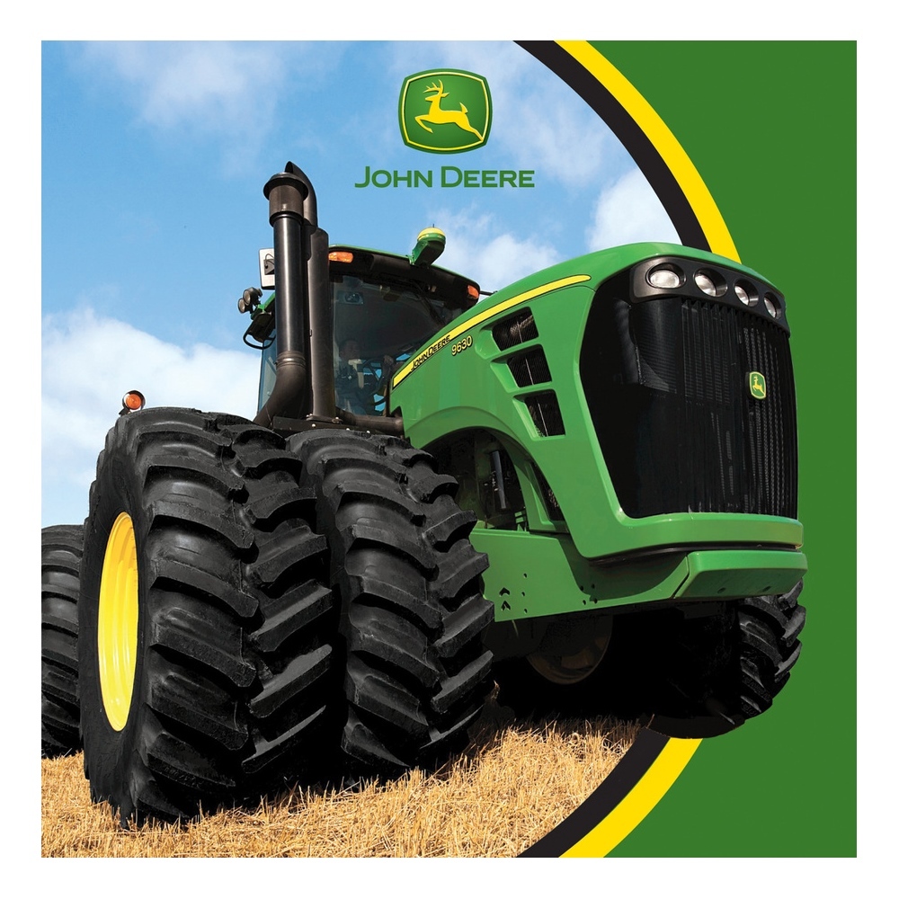 John Deere Small Napkins / Serviettes (Pack of 16)
